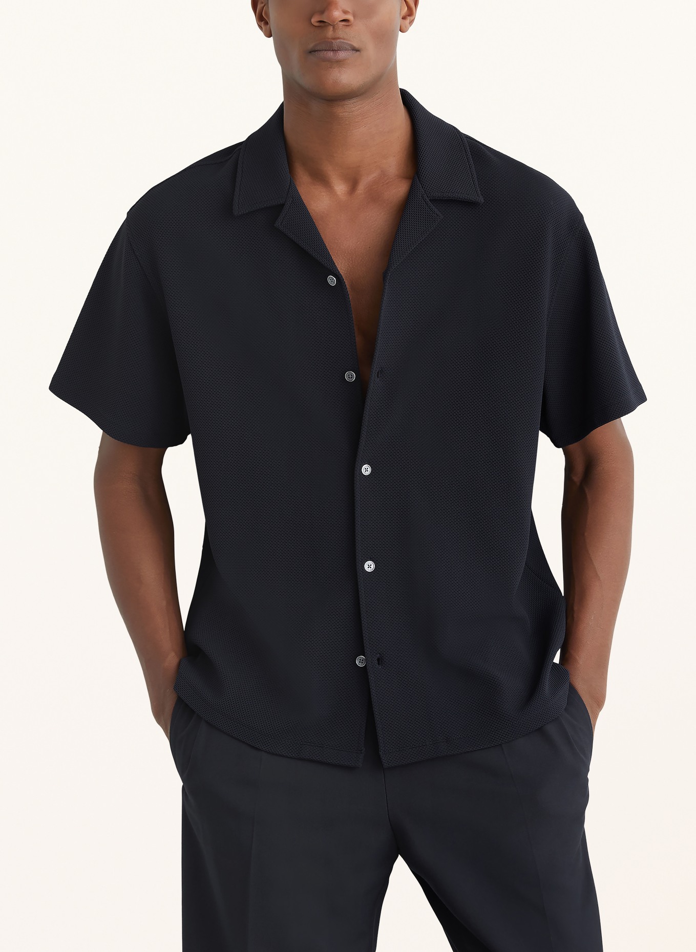 REISS Resorthemd CEDRIC Comfort Fit: DUNKELBLAU