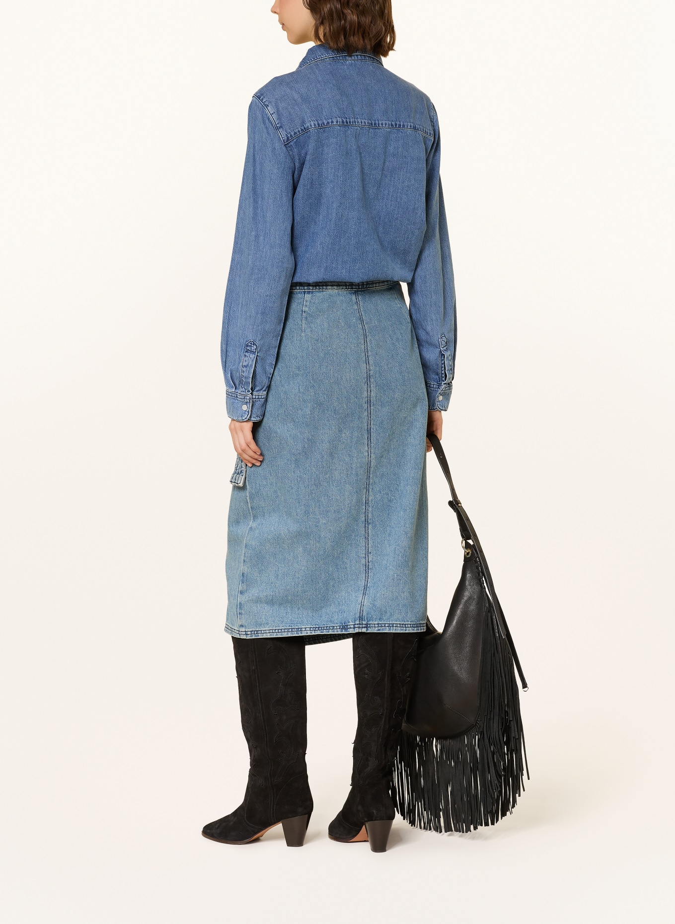 ba&sh Jeansbluse ADALI: HELLBLAU