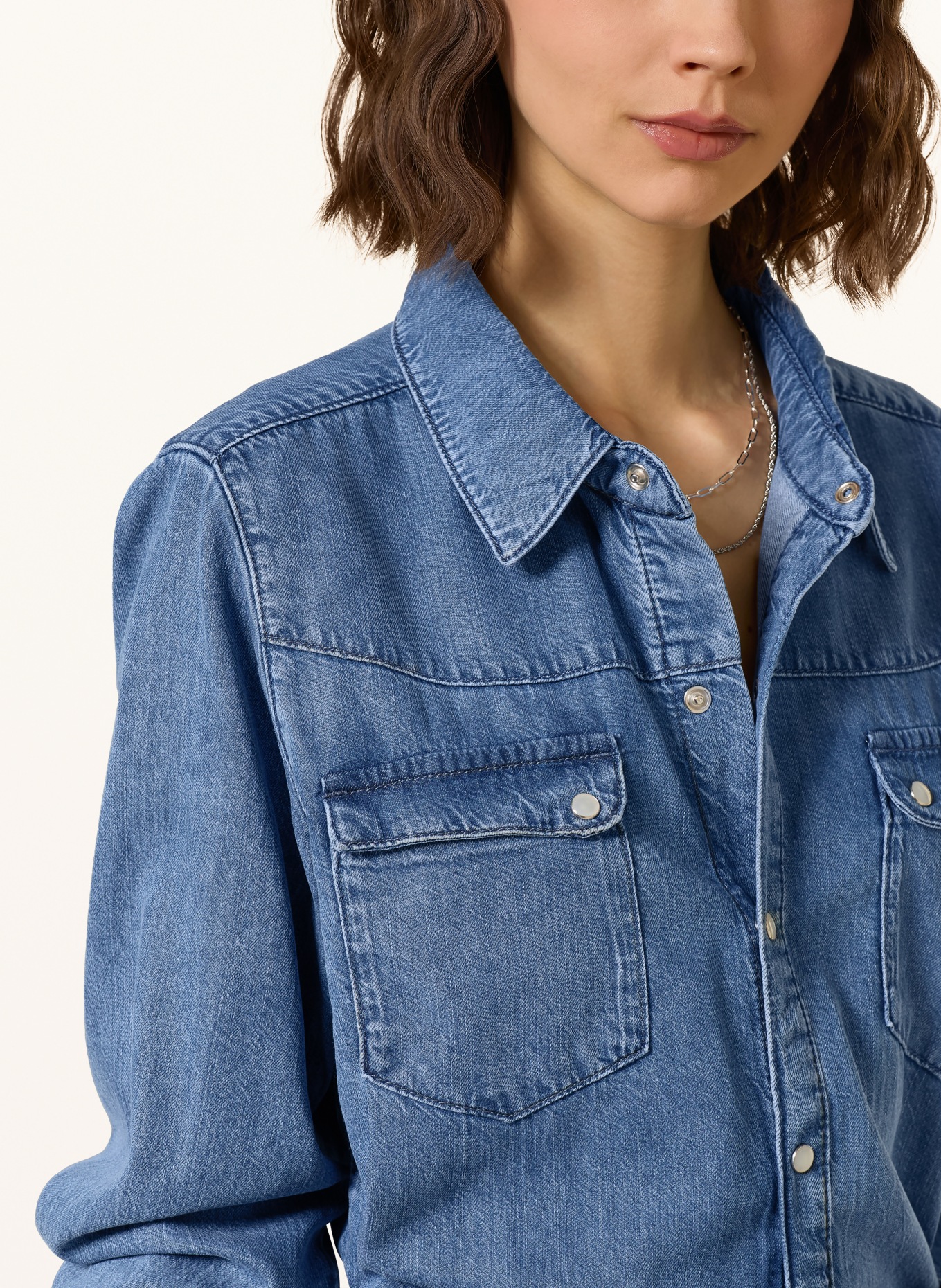 ba&sh Jeansbluse ADALI: HELLBLAU