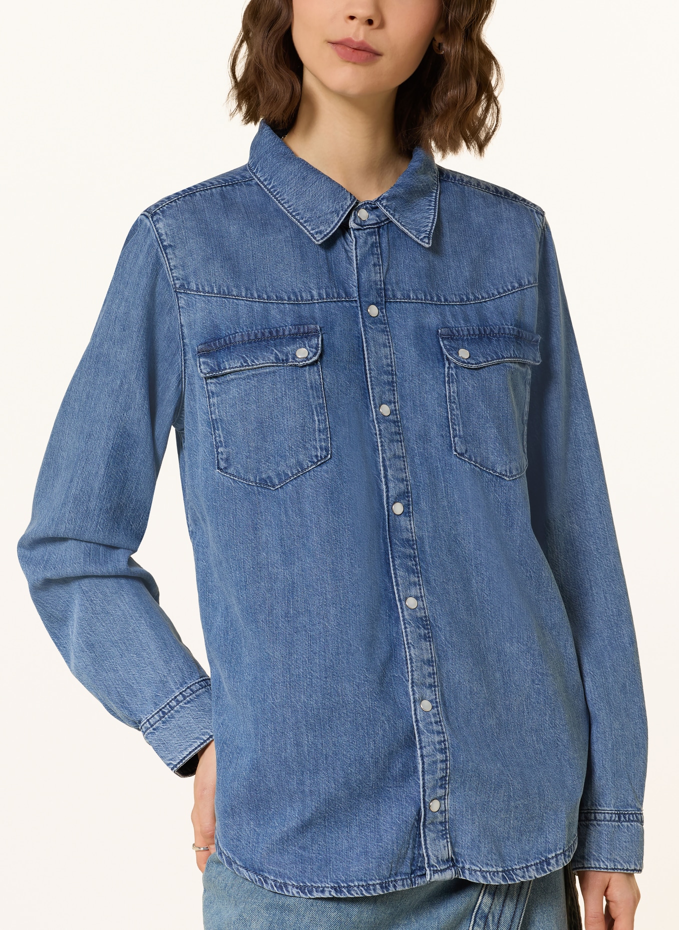 ba&sh Jeansbluse ADALI: HELLBLAU