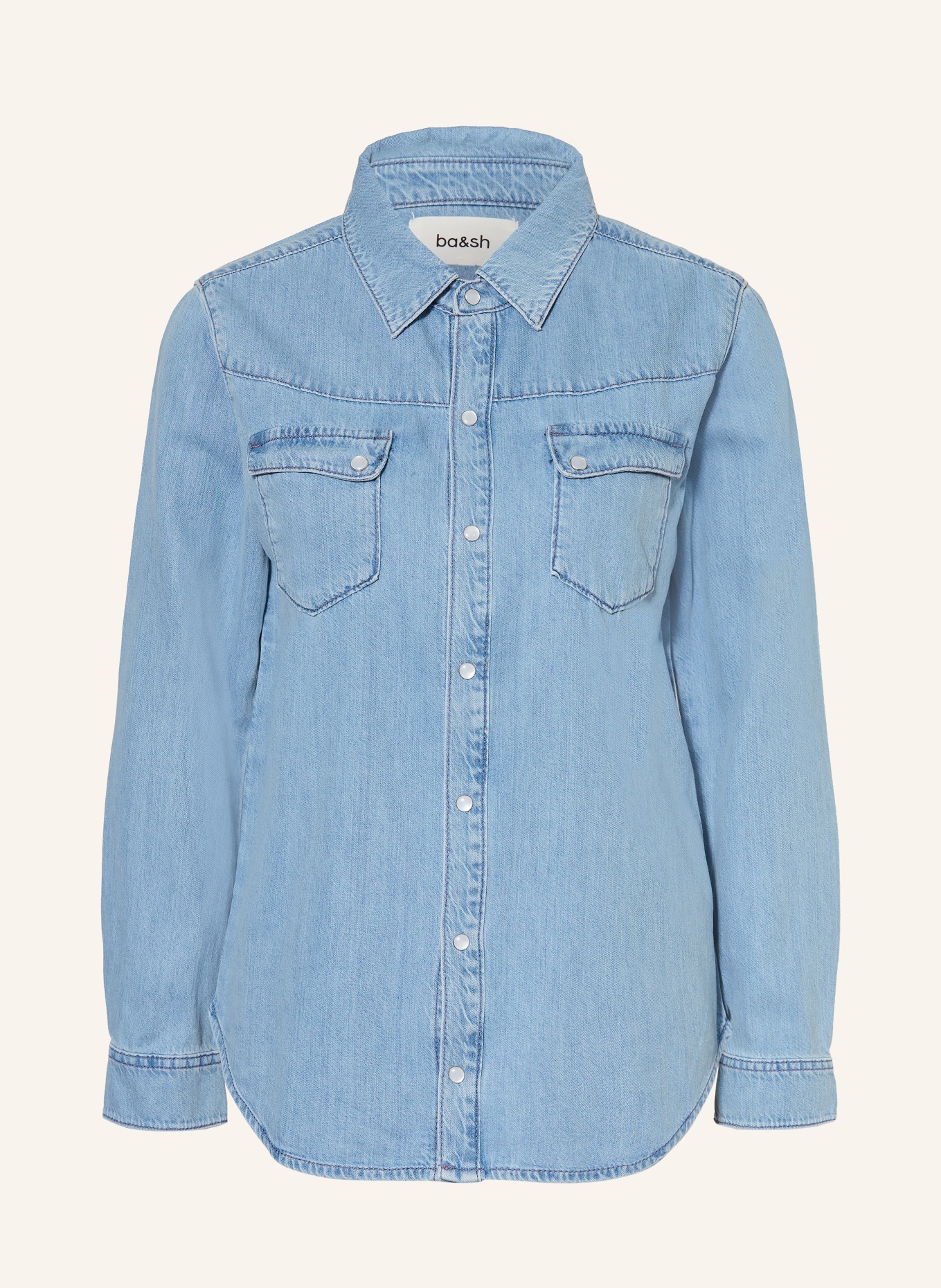 ba&sh Jeansbluse ADALI: HELLBLAU