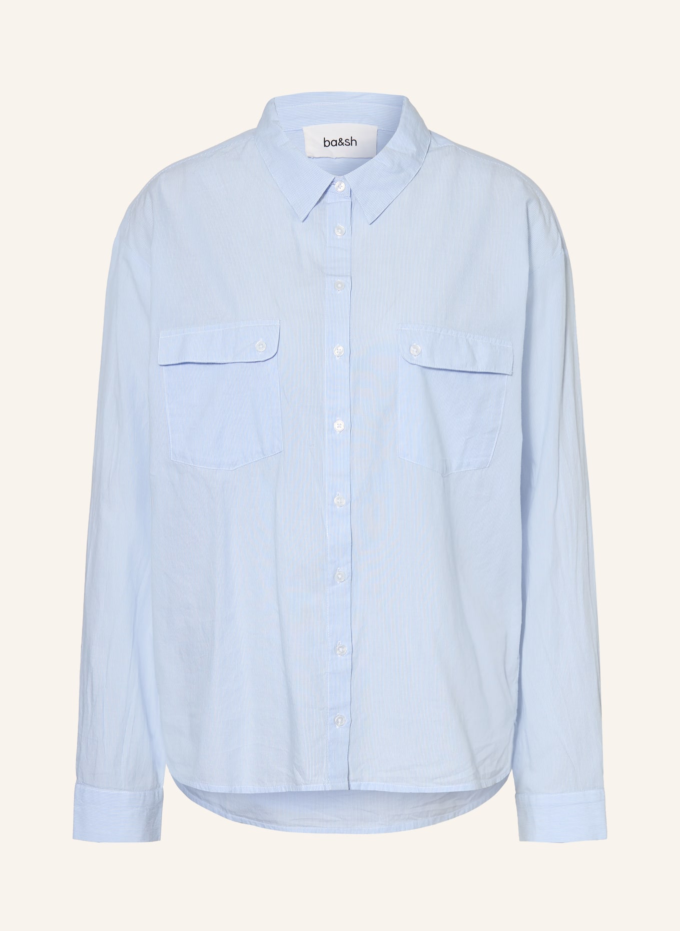 ba&sh Hemdbluse PORZIA: HELLBLAU / WEISS