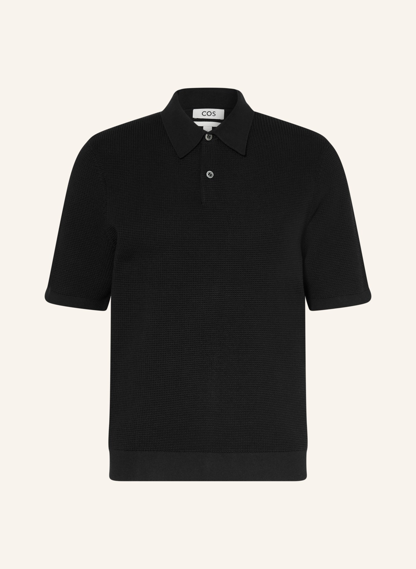 COS Regular-Fit Polo Shirt: BLACK
