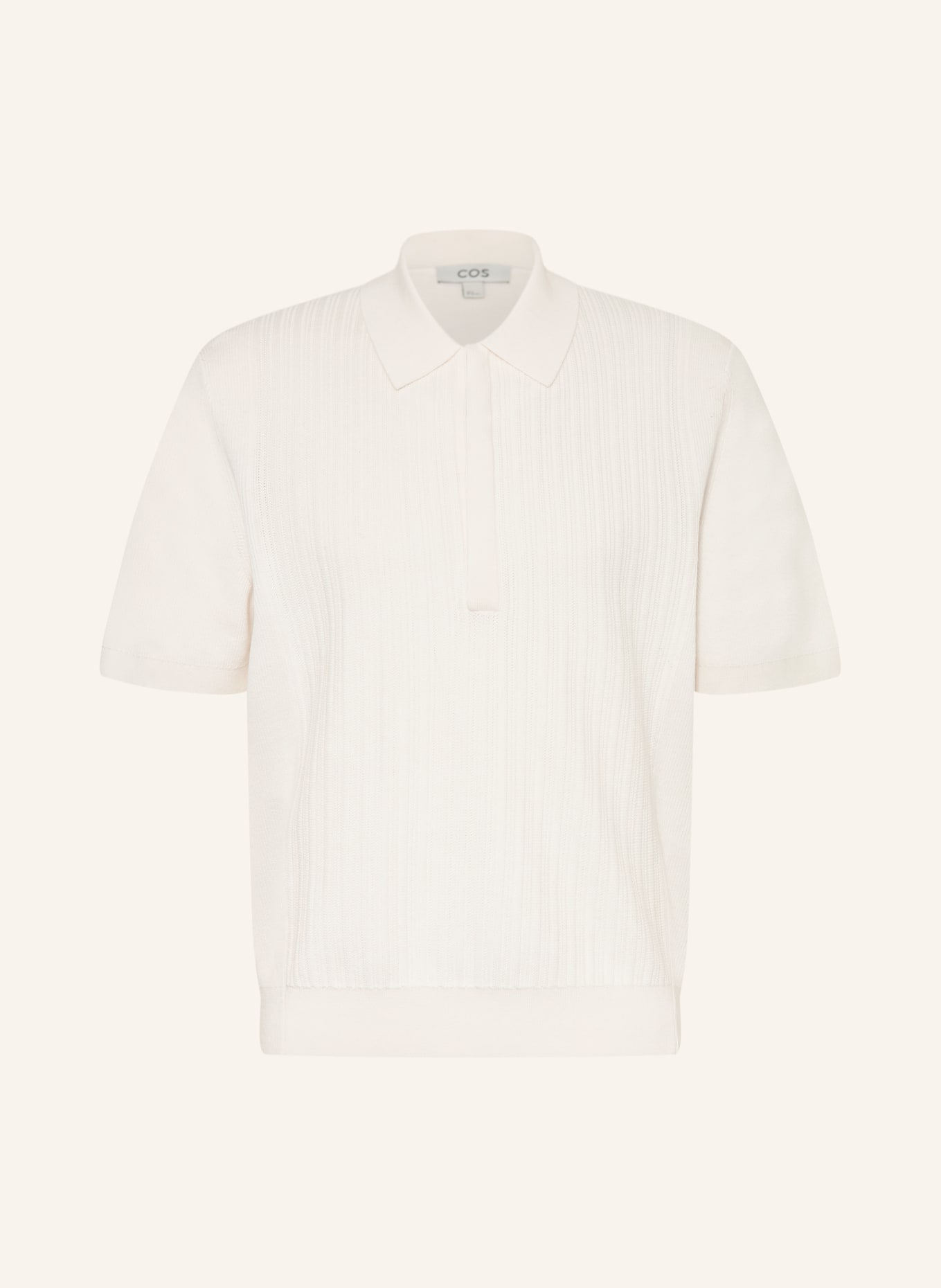 COS Strick-Poloshirt: WEISS