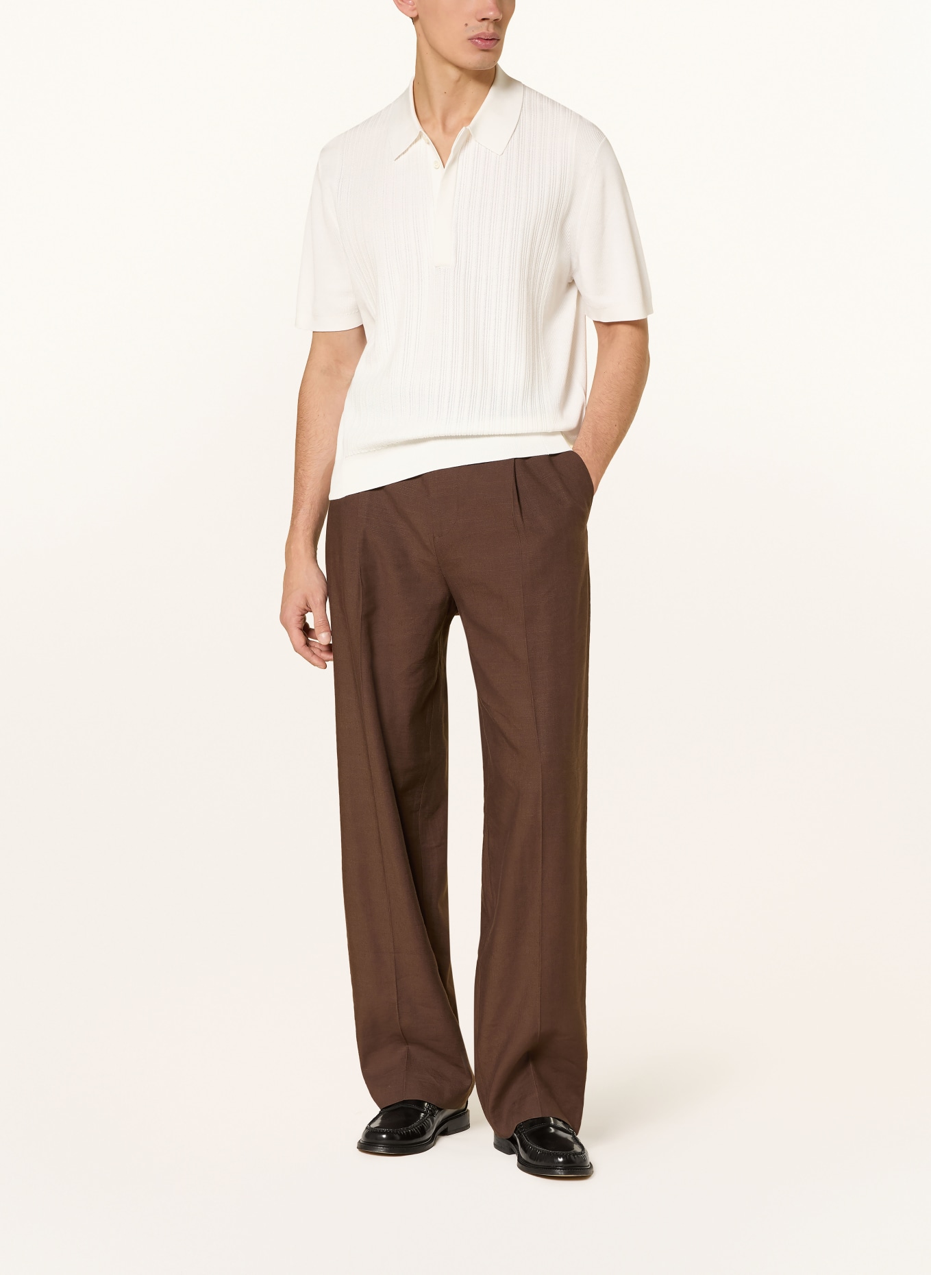 COS Strick-Poloshirt: WEISS