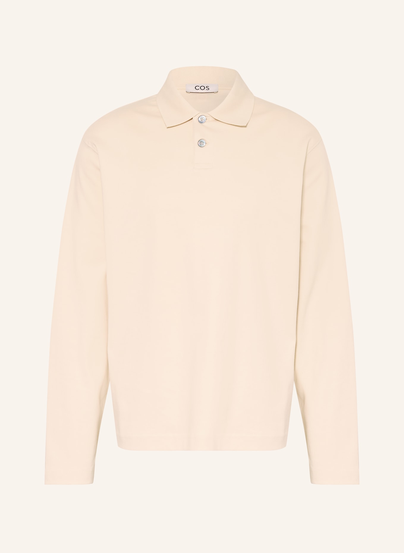 COS Koszulka polo z dżerseju: KREMOWY