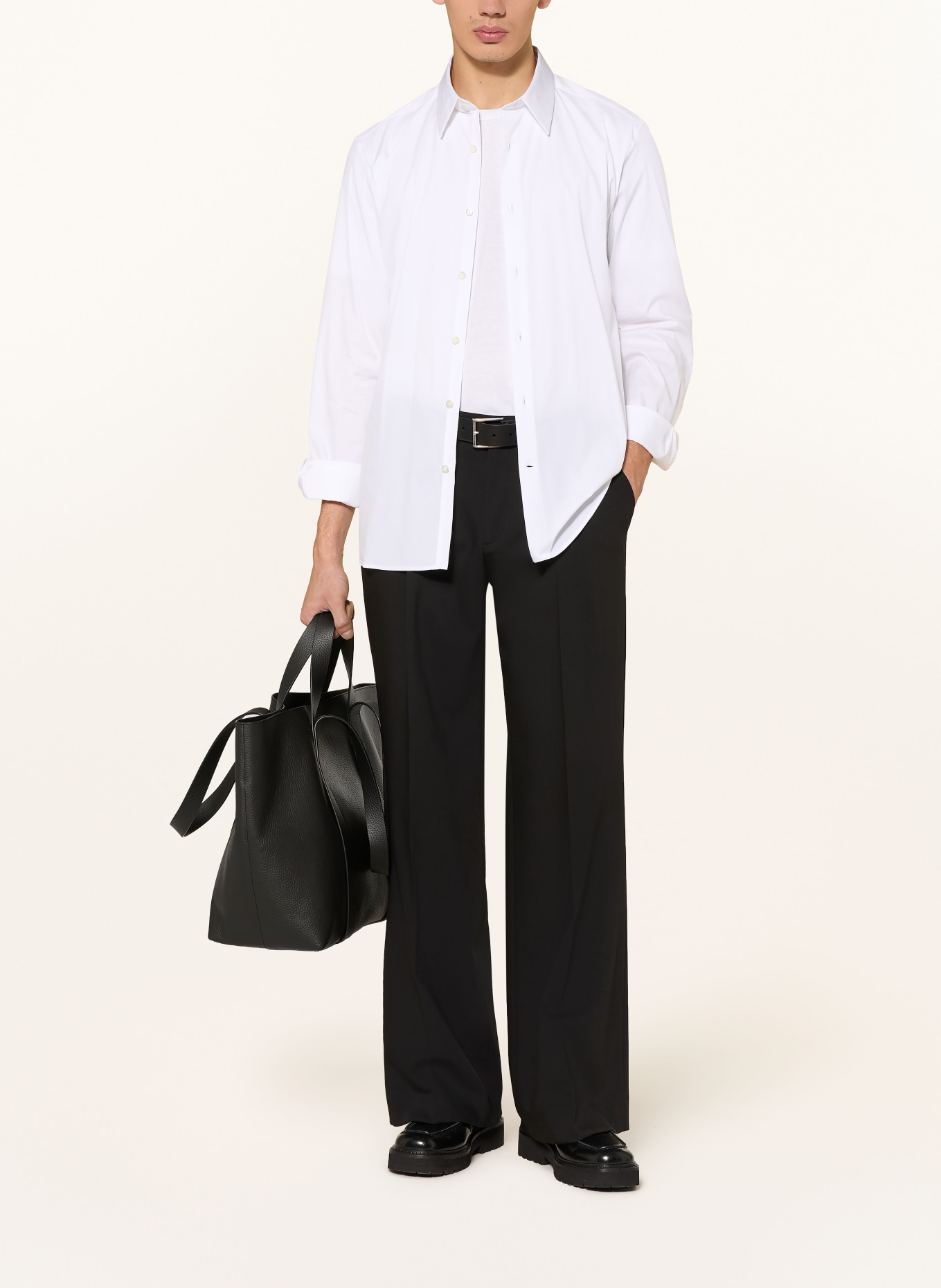 COS Slim fit shirt: WHITE