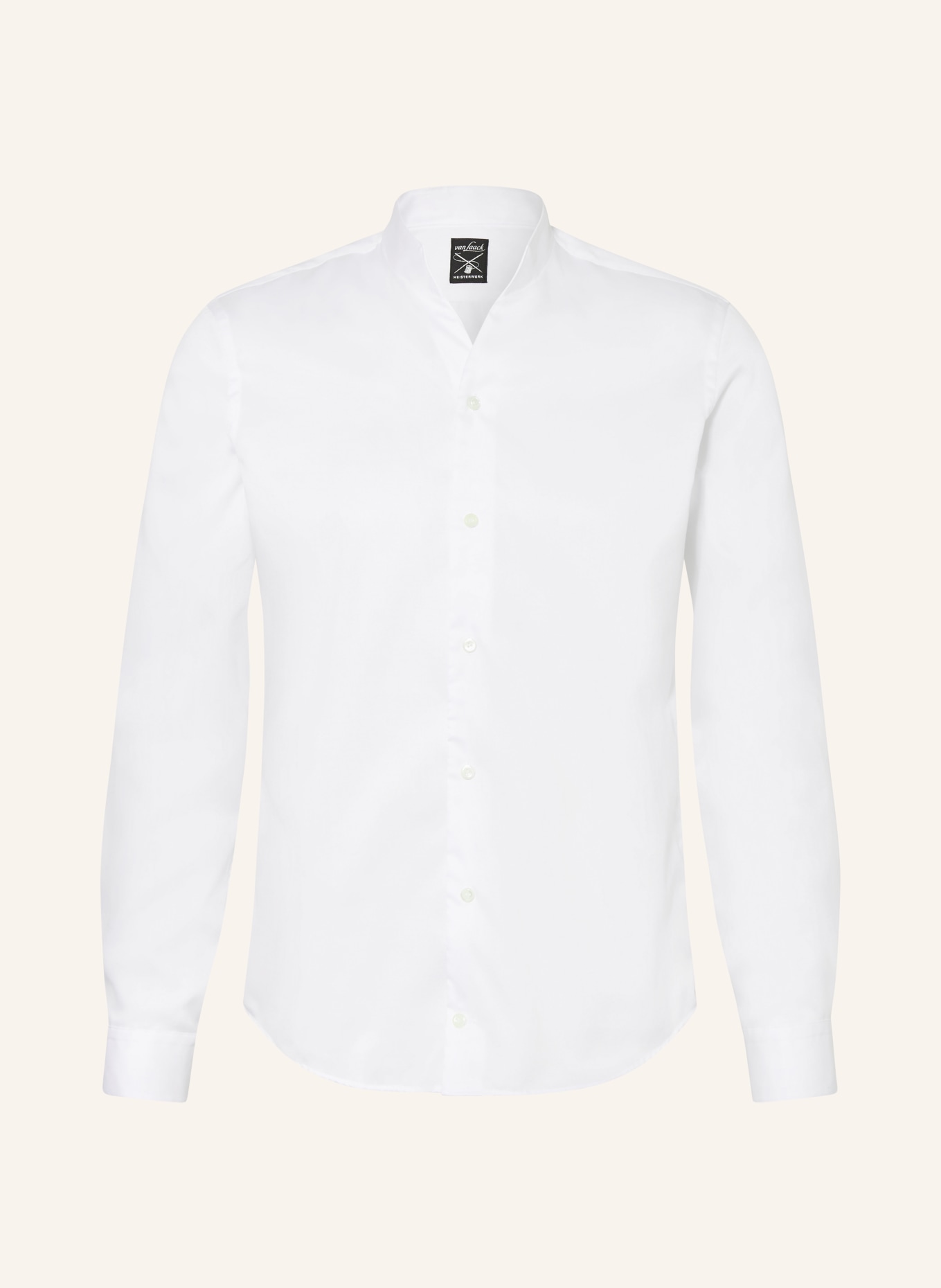 van Laack Chemise VL-RUDO-N Slim Fit avec col montant: BLANC