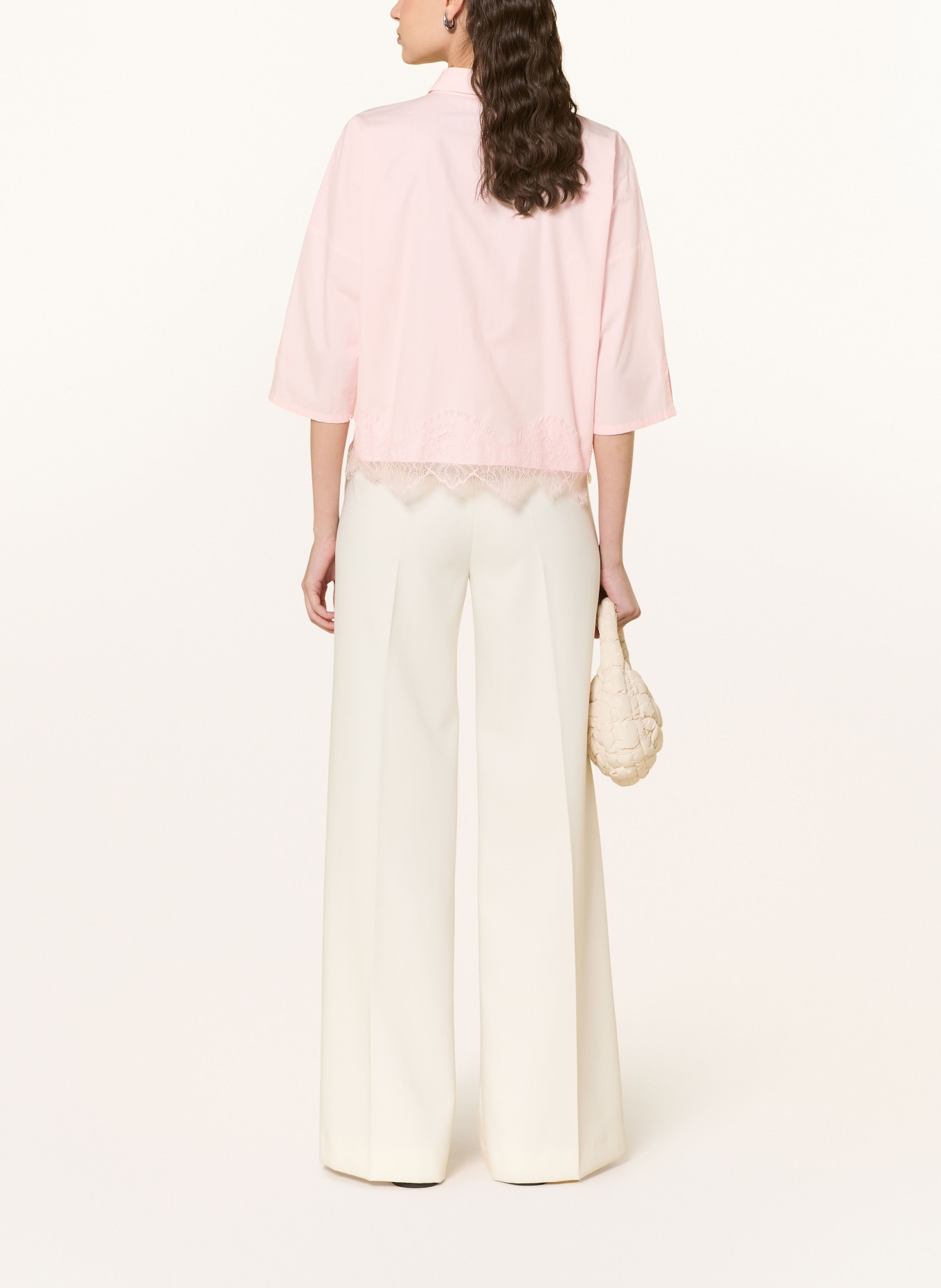 Smith & Soul Shirt blouse with lace: ROSE