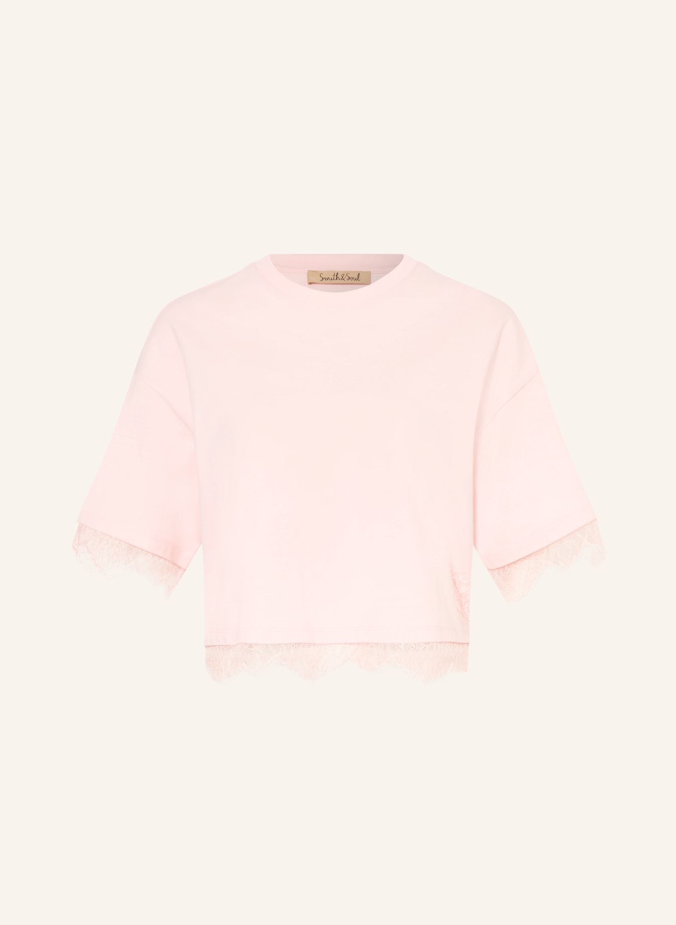 Smith & Soul T-shirt with lace: ROSE