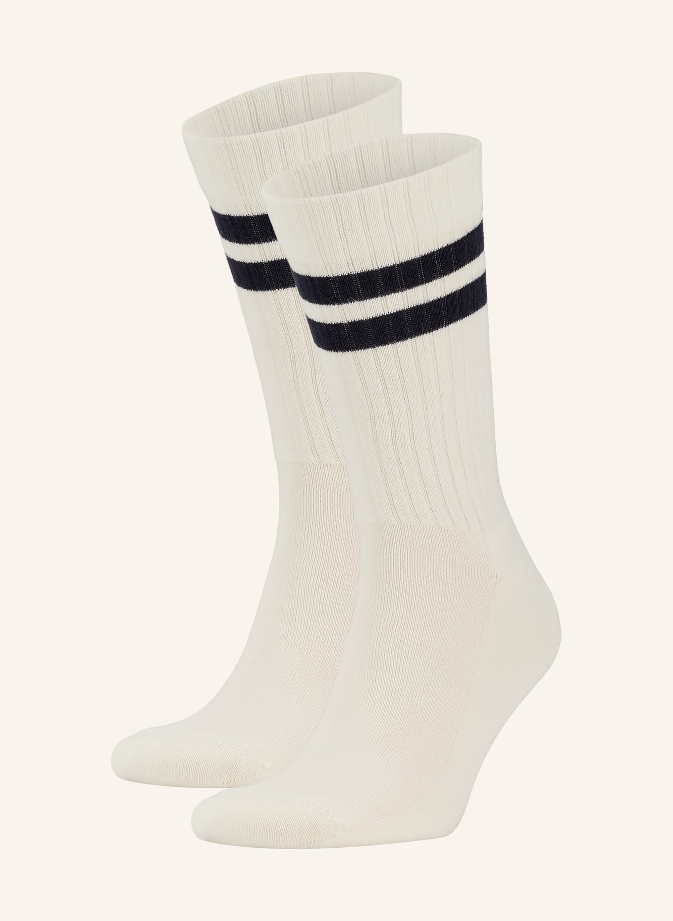 ARKET 2er-Pack Socken: WEISS / SCHWARZ