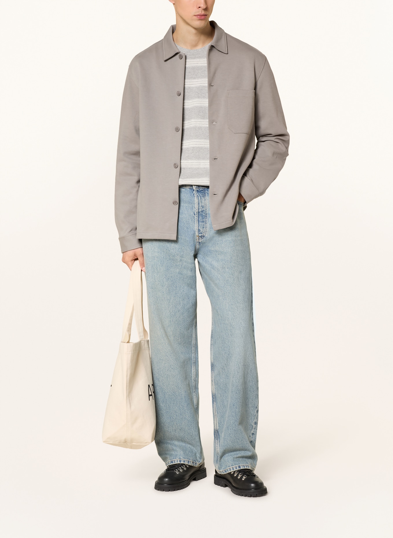 ARKET overshirt: GRAY