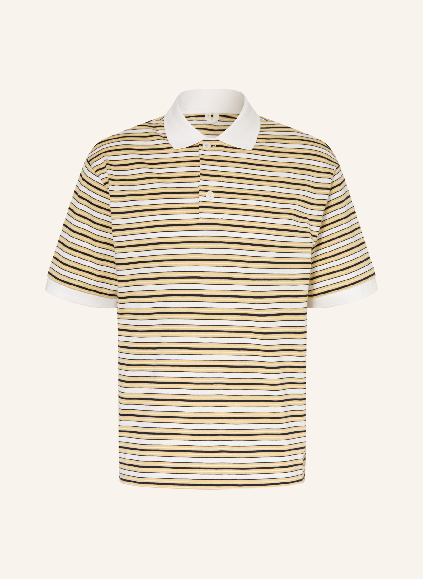 ARKET Jersey polo shirt: YELLOW / CREAM / BLACK