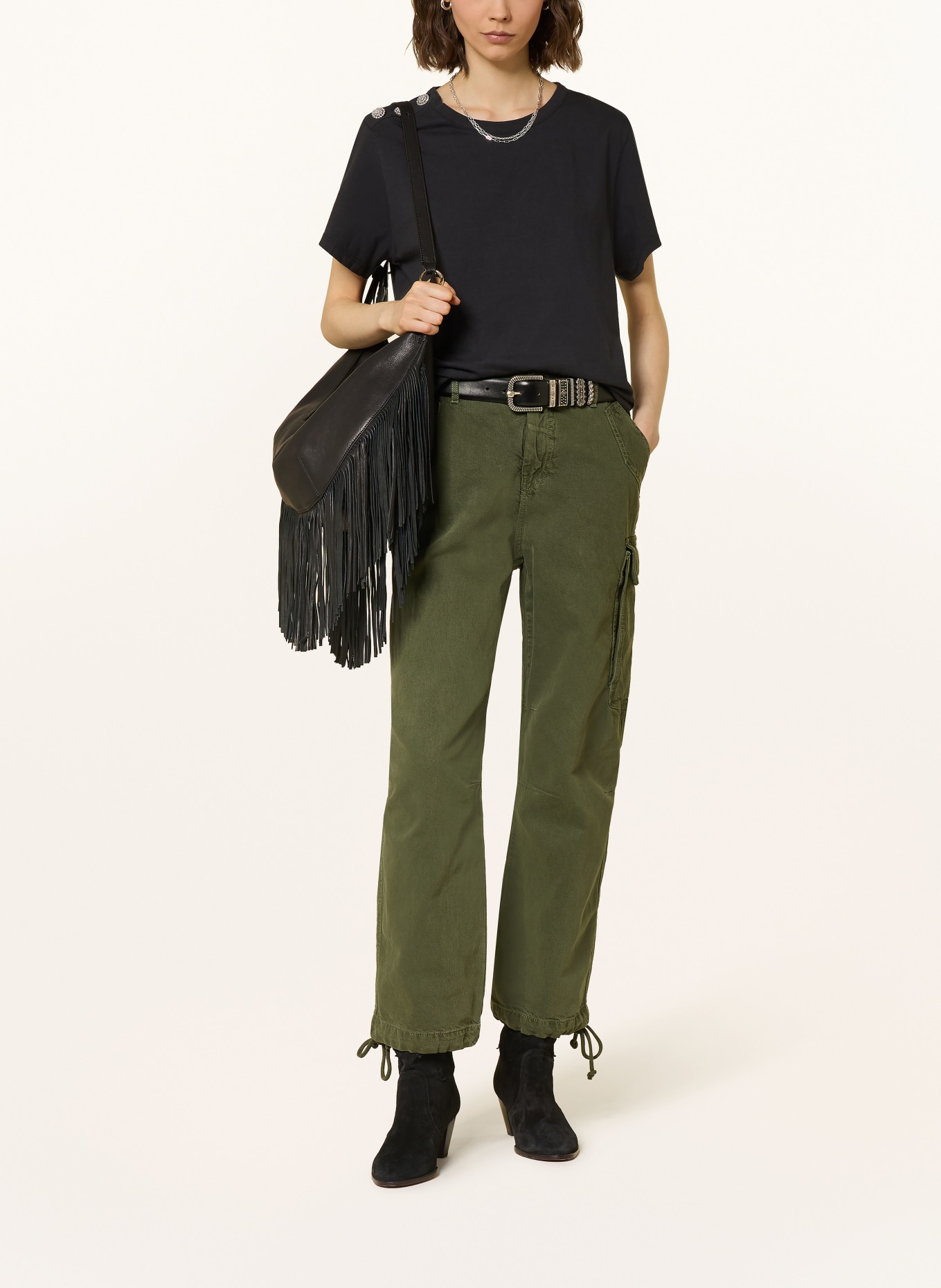 ba&sh Cargohose FINO: DUNKELGRÜN