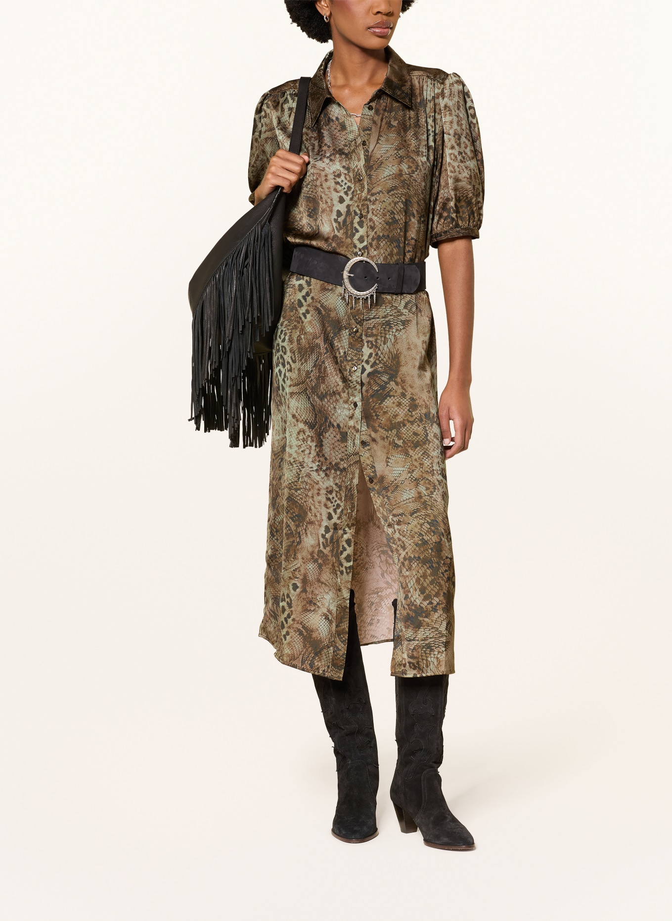 ba&sh Hemdblusenkleid CORMA: BRAUN / DUNKELBRAUN / KHAKI