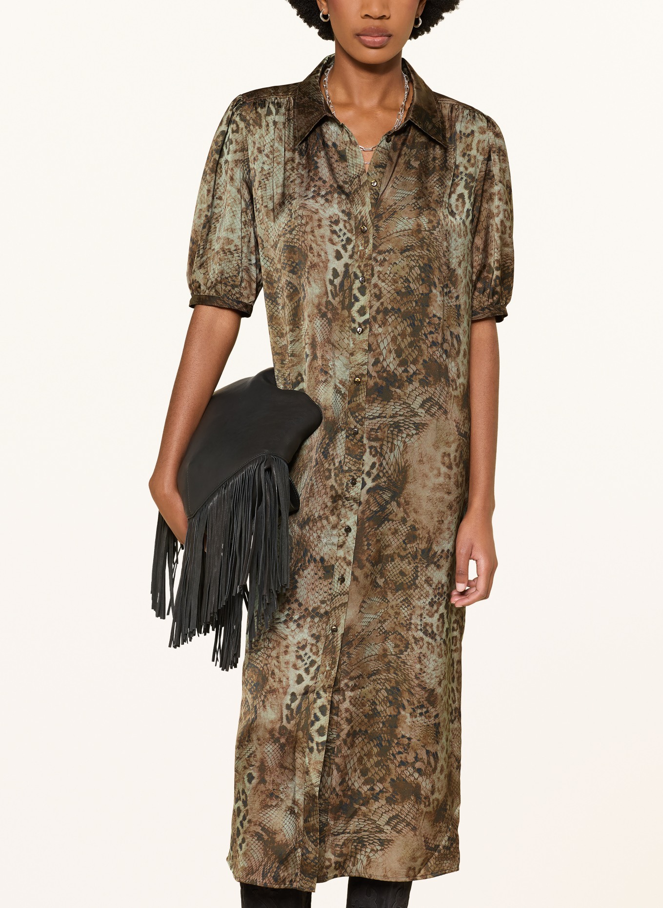 ba&sh Hemdblusenkleid CORMA: BRAUN / DUNKELBRAUN / KHAKI