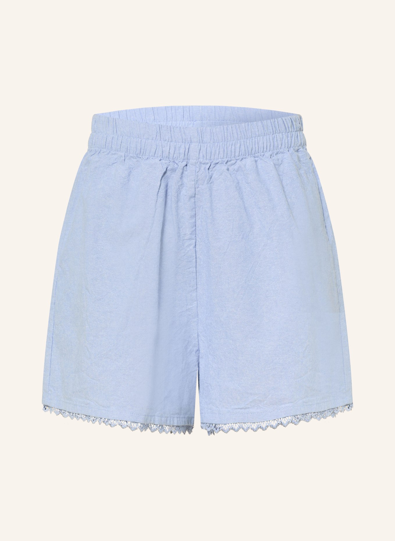 American Vintage Shorts FEOLY mit Spitze: HELLBLAU