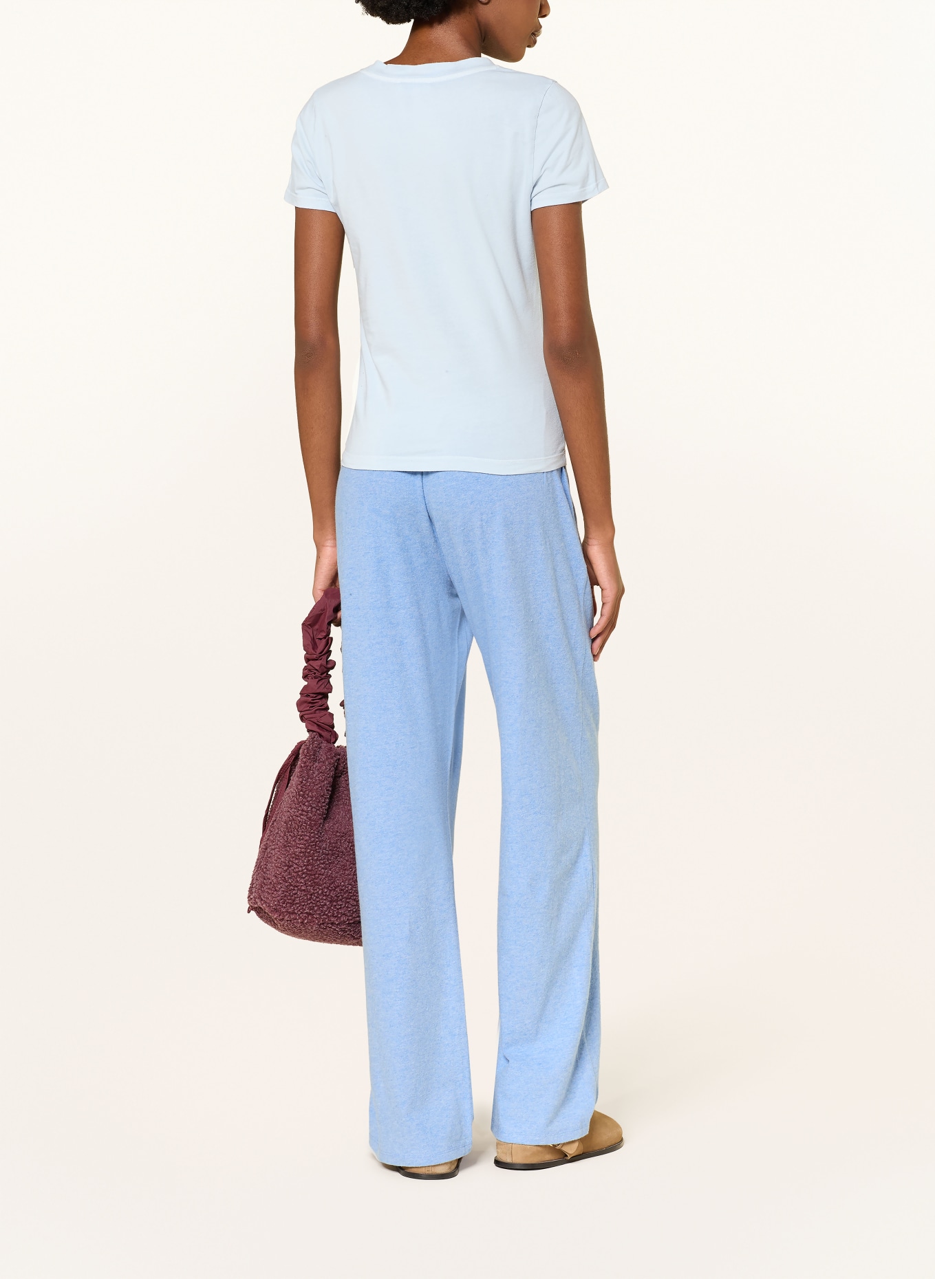 American Vintage Tričko PYMAZ: TMAVĚ MODRÁ / TMAVĚ ČERVENÁ