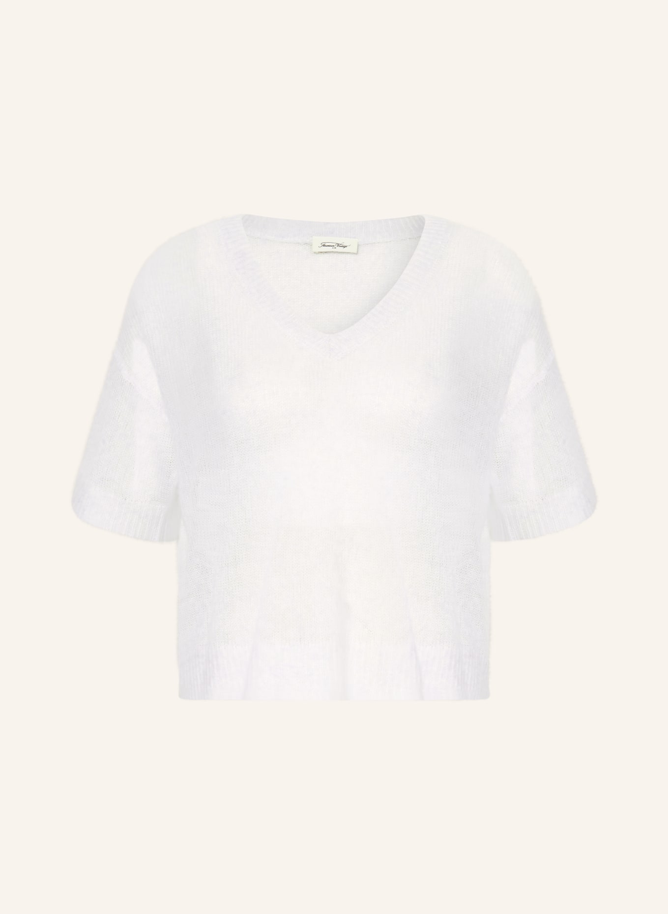 American Vintage Pletené tričko BODYROW: BÍLÁ