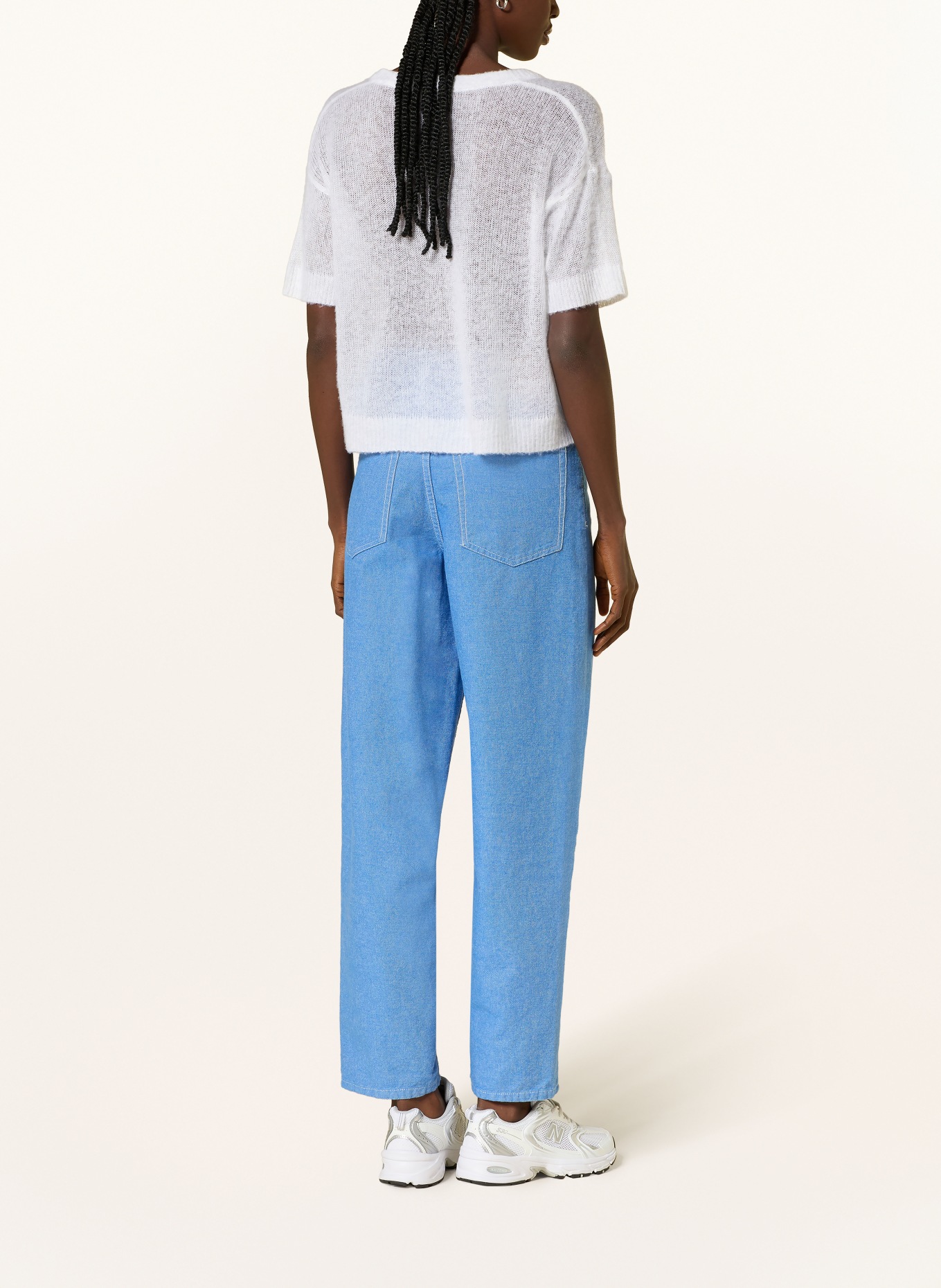 American Vintage Pletené tričko BODYROW: BÍLÁ