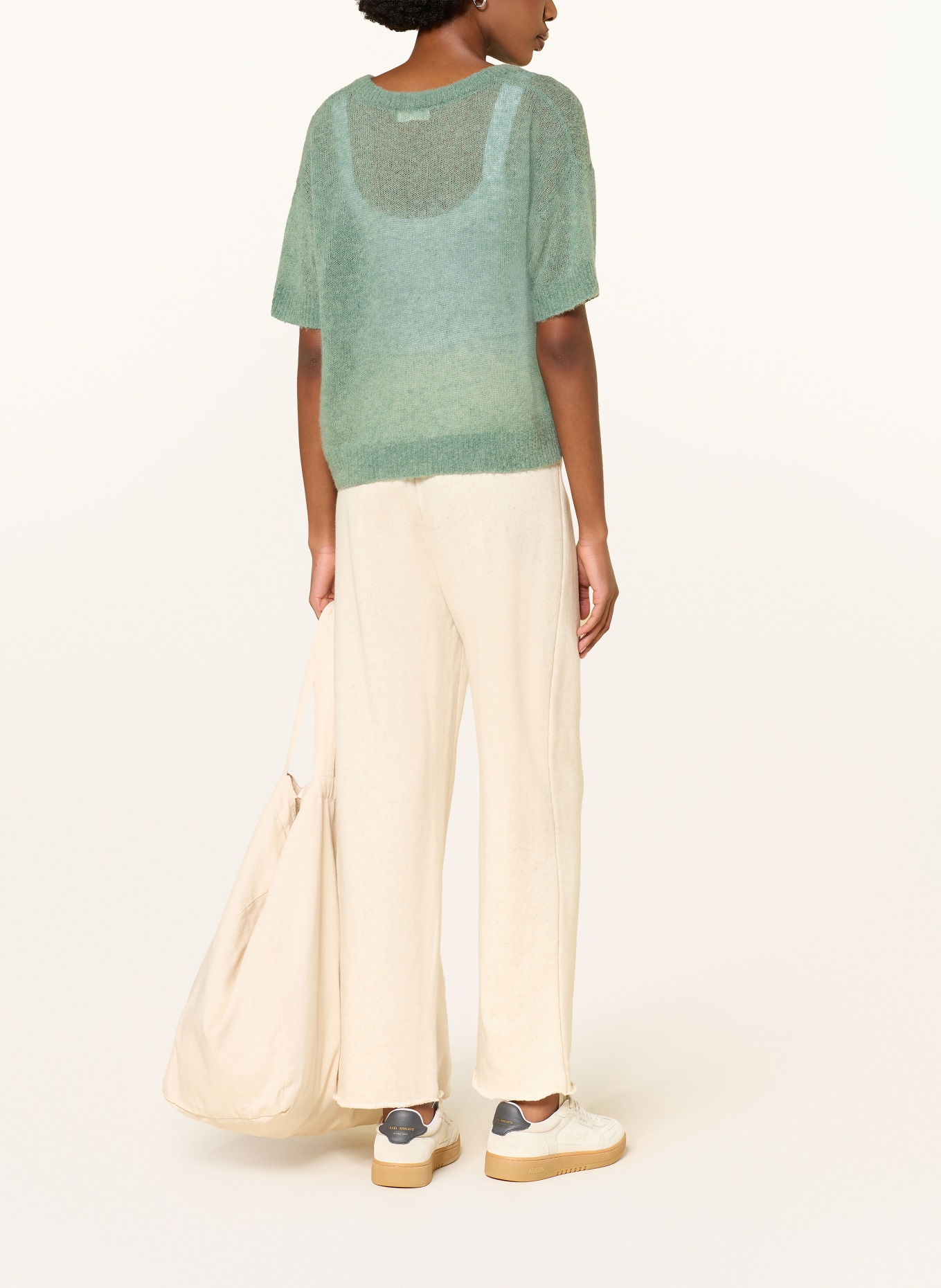 American Vintage Pletené tričko BODYROW: ZELENÁ