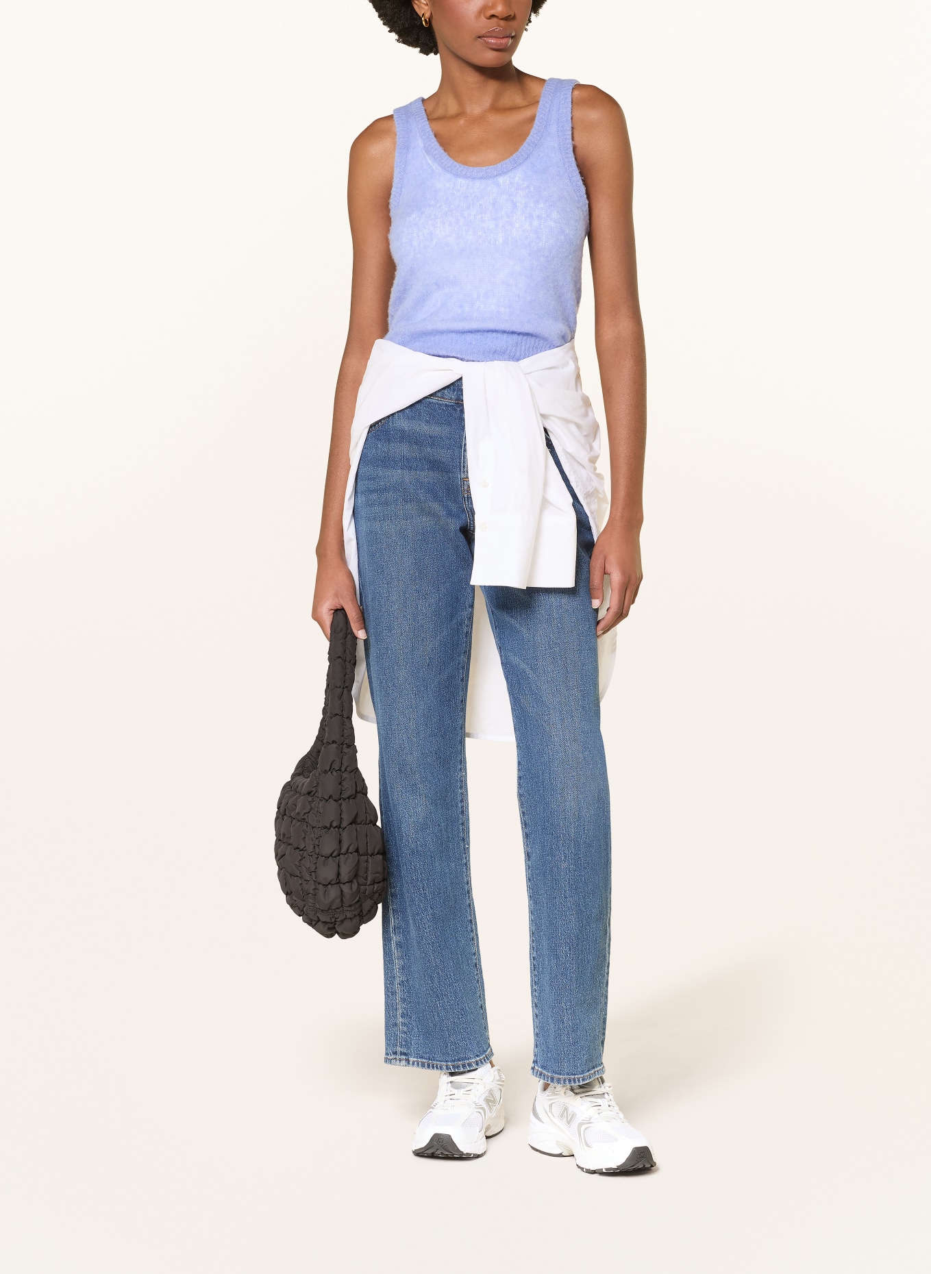 American Vintage Pletený top BODYROW: FIALOVÁ