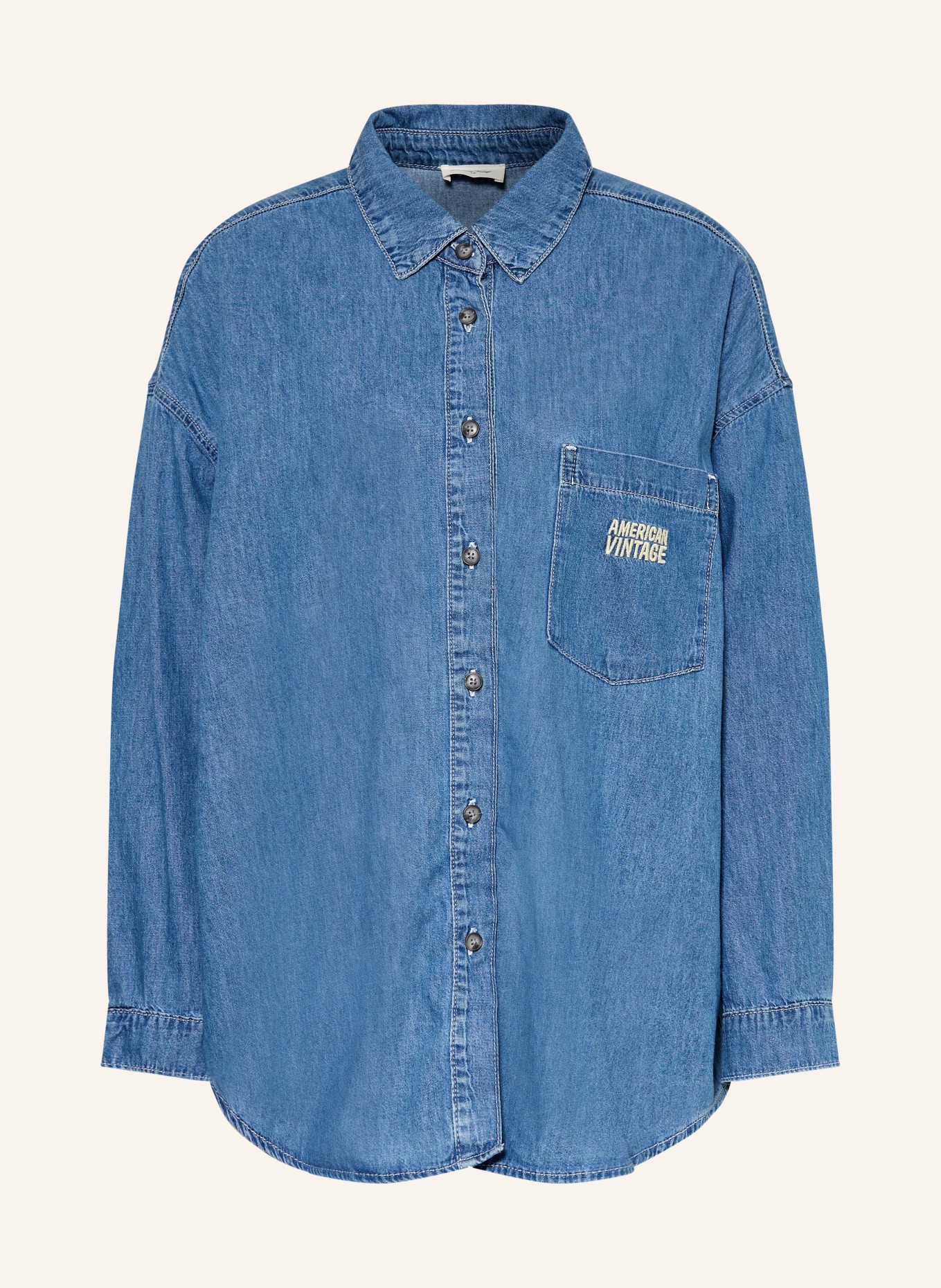 American Vintage Bluzka dżinsowa IZEWAY: NIEBIESKI