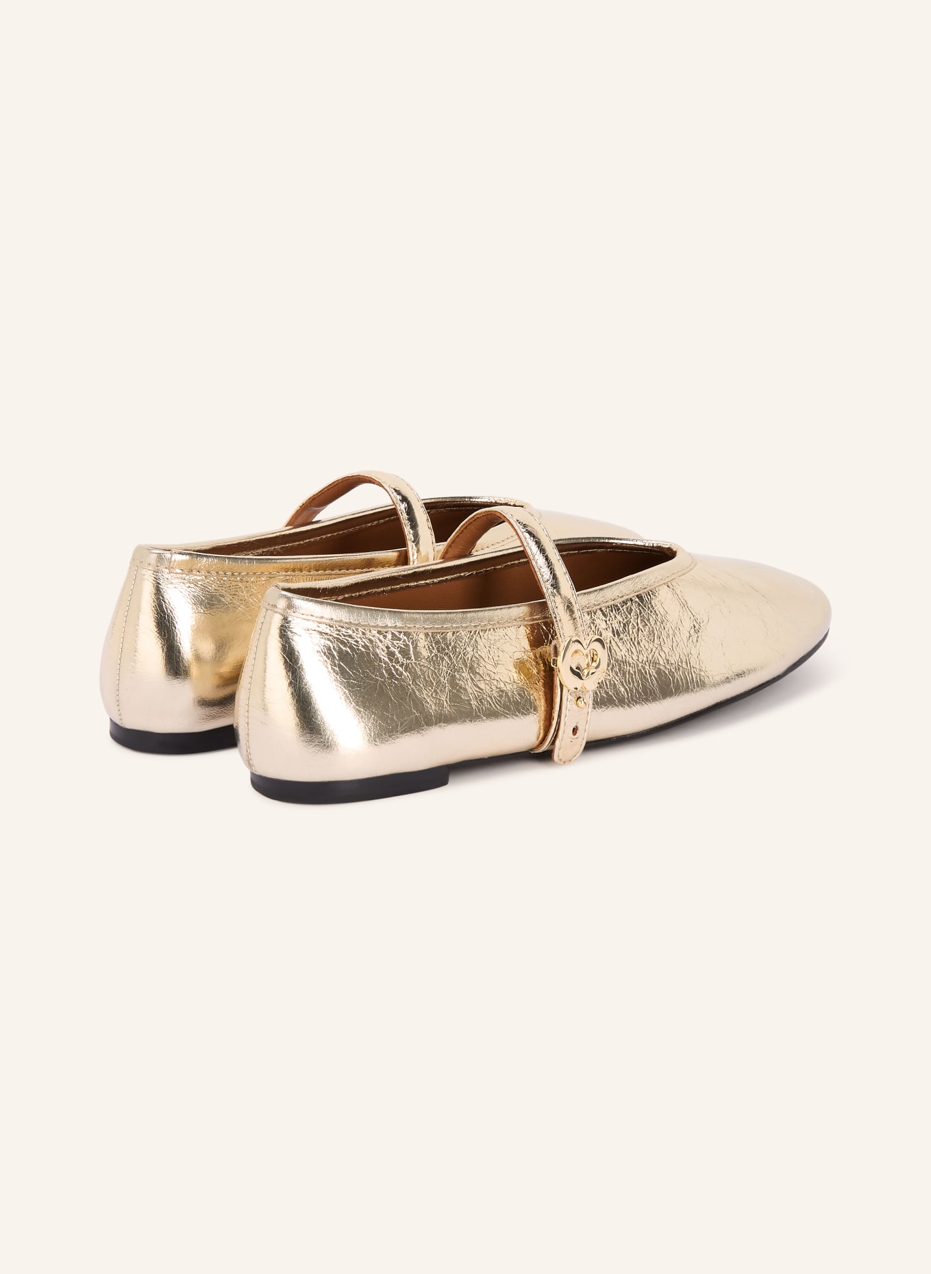 maje Mary-Jane-Ballerinas: GOLD