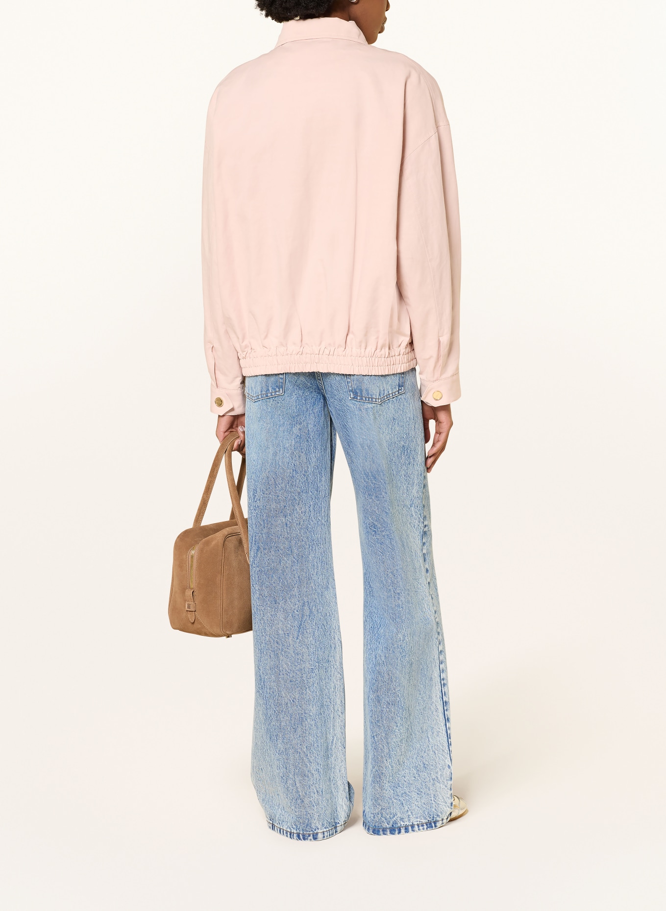 SANDRO Blouson mit Leinen: ROSÉ