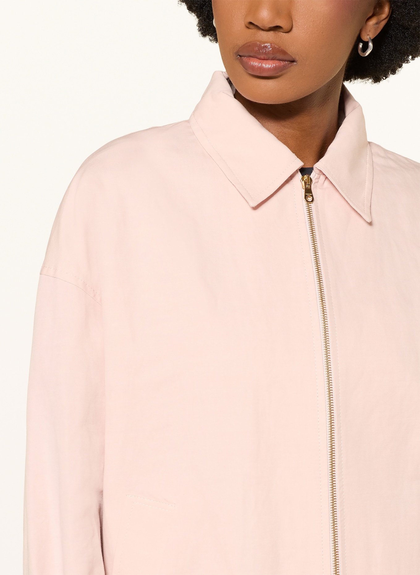 SANDRO Blouson mit Leinen: ROSÉ