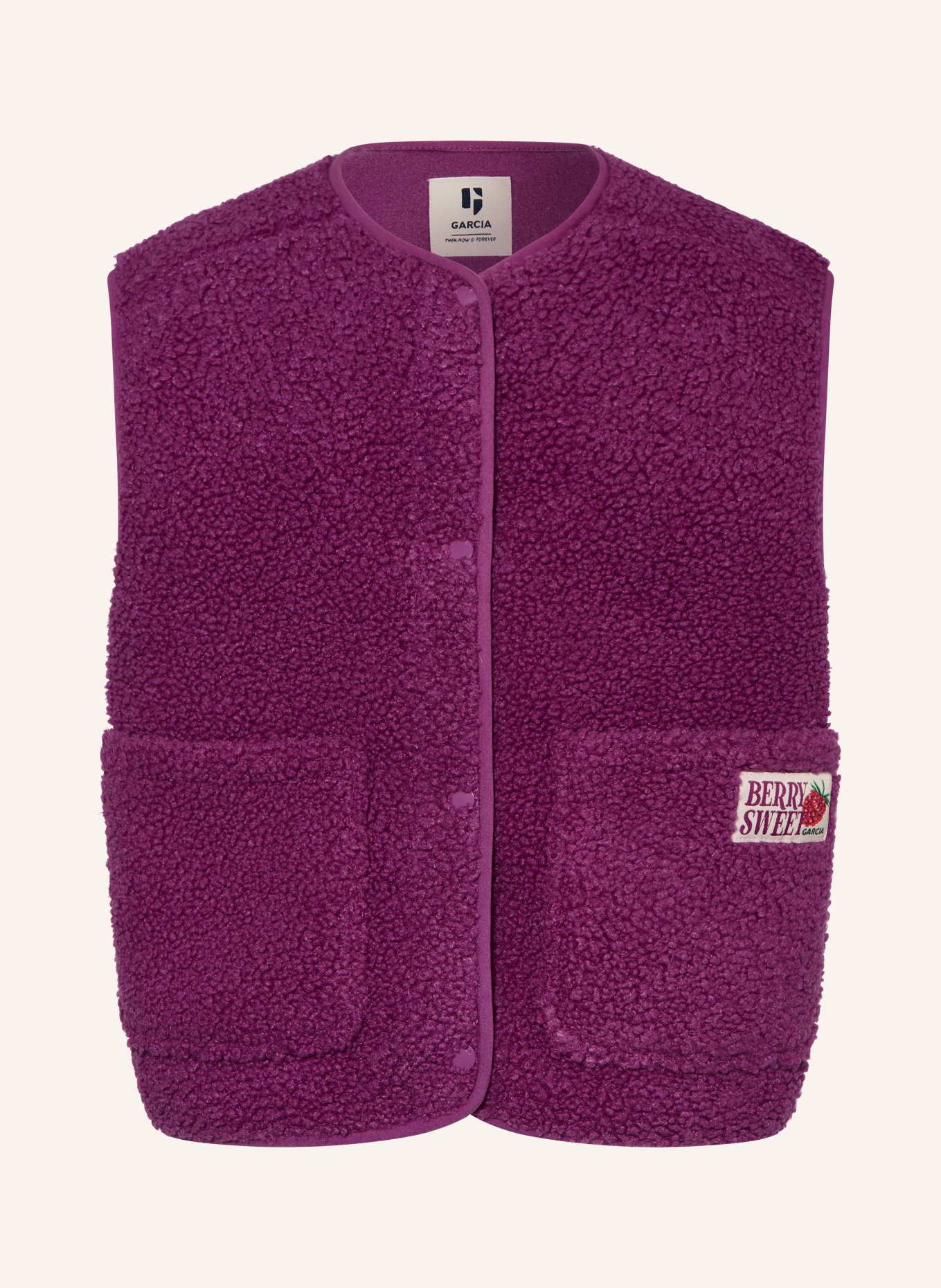 GARCIA Plush vest: FUCHSIA