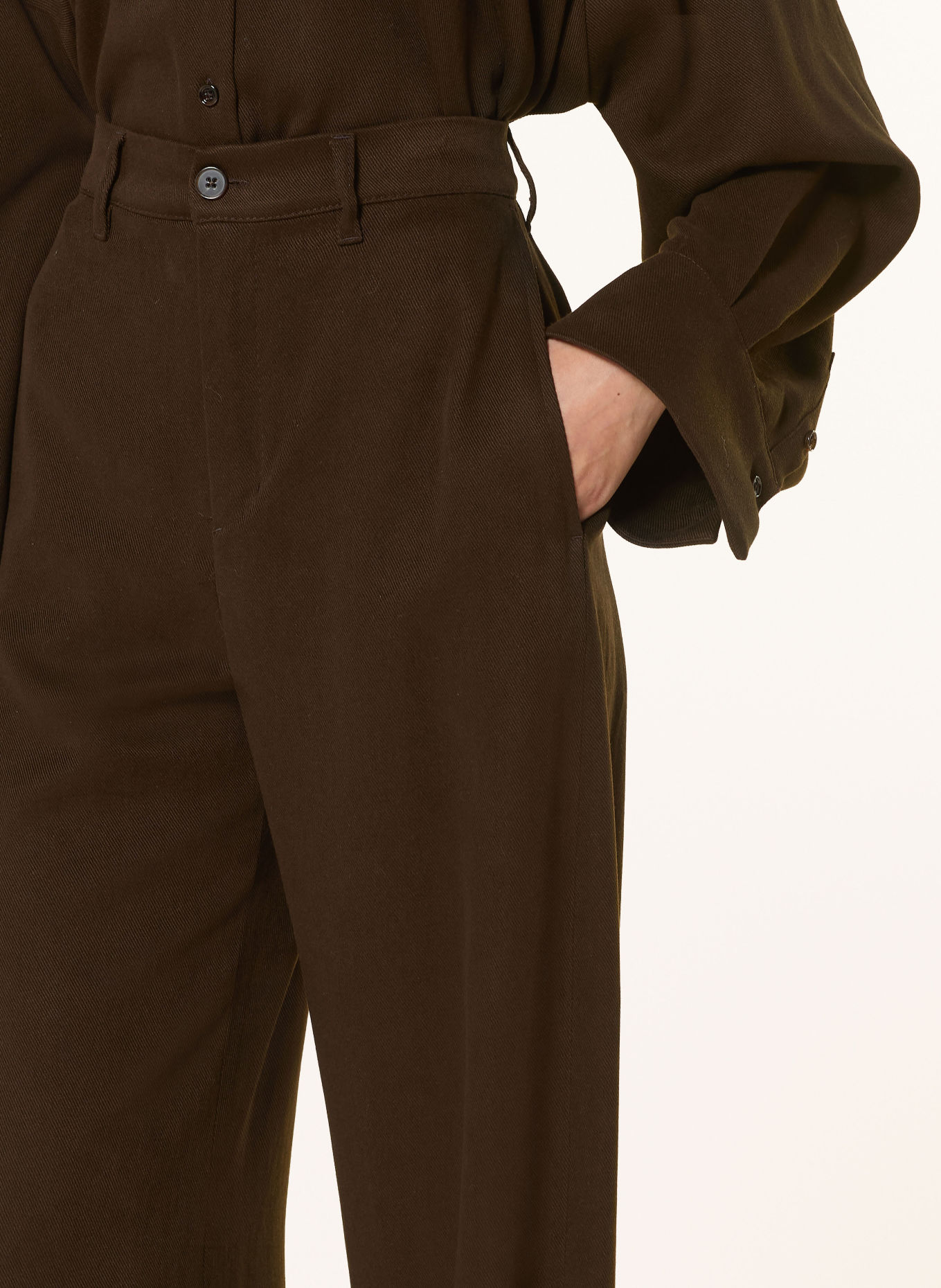 DRYKORN Broek RECEIVE: MARRON FONCÉ