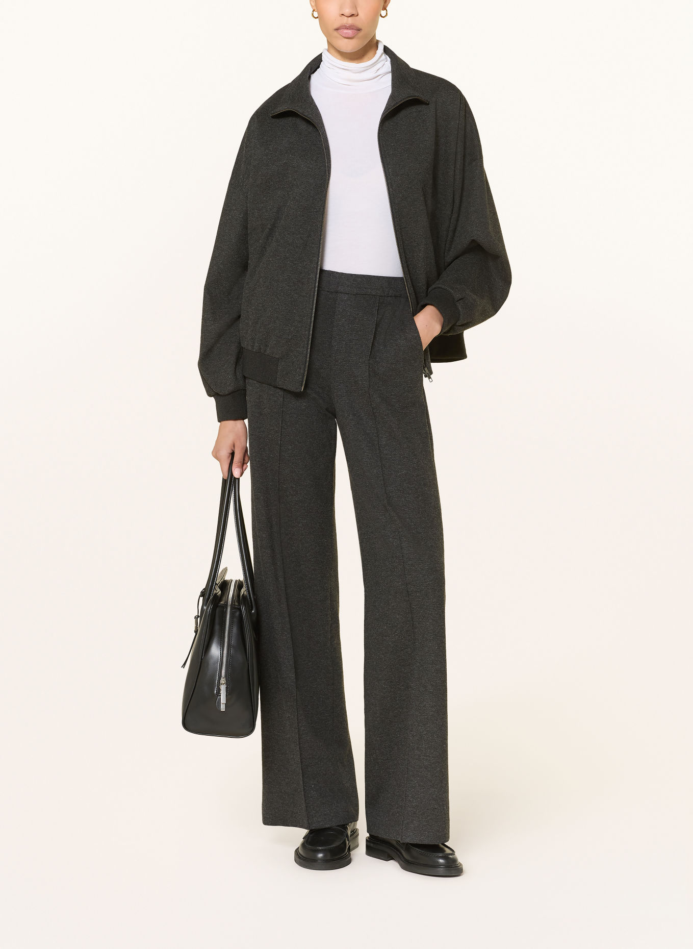 DRYKORN AWNING Jersey Trousers: DARK GRAY