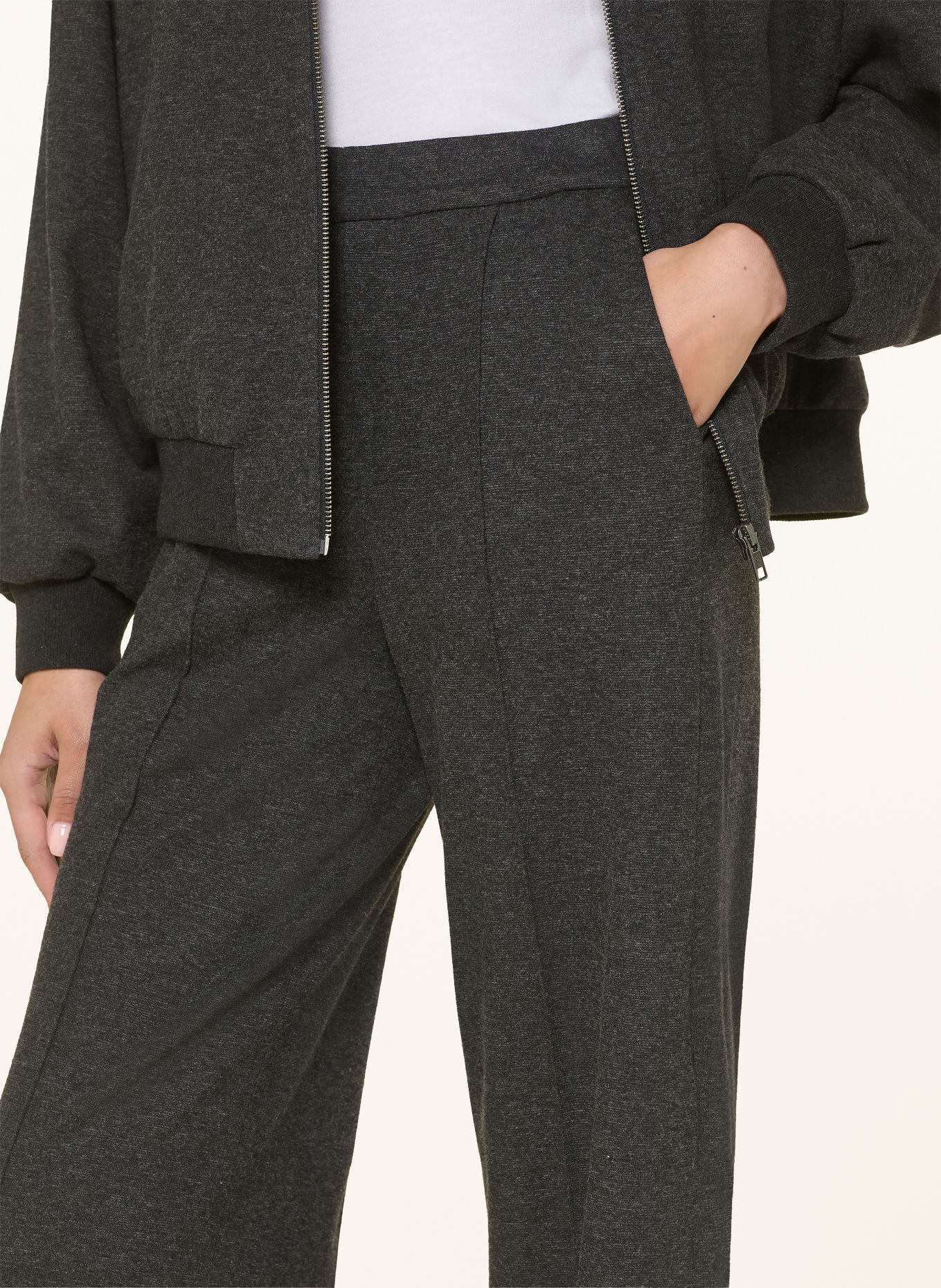 DRYKORN AWNING Jersey Trousers: DARK GRAY