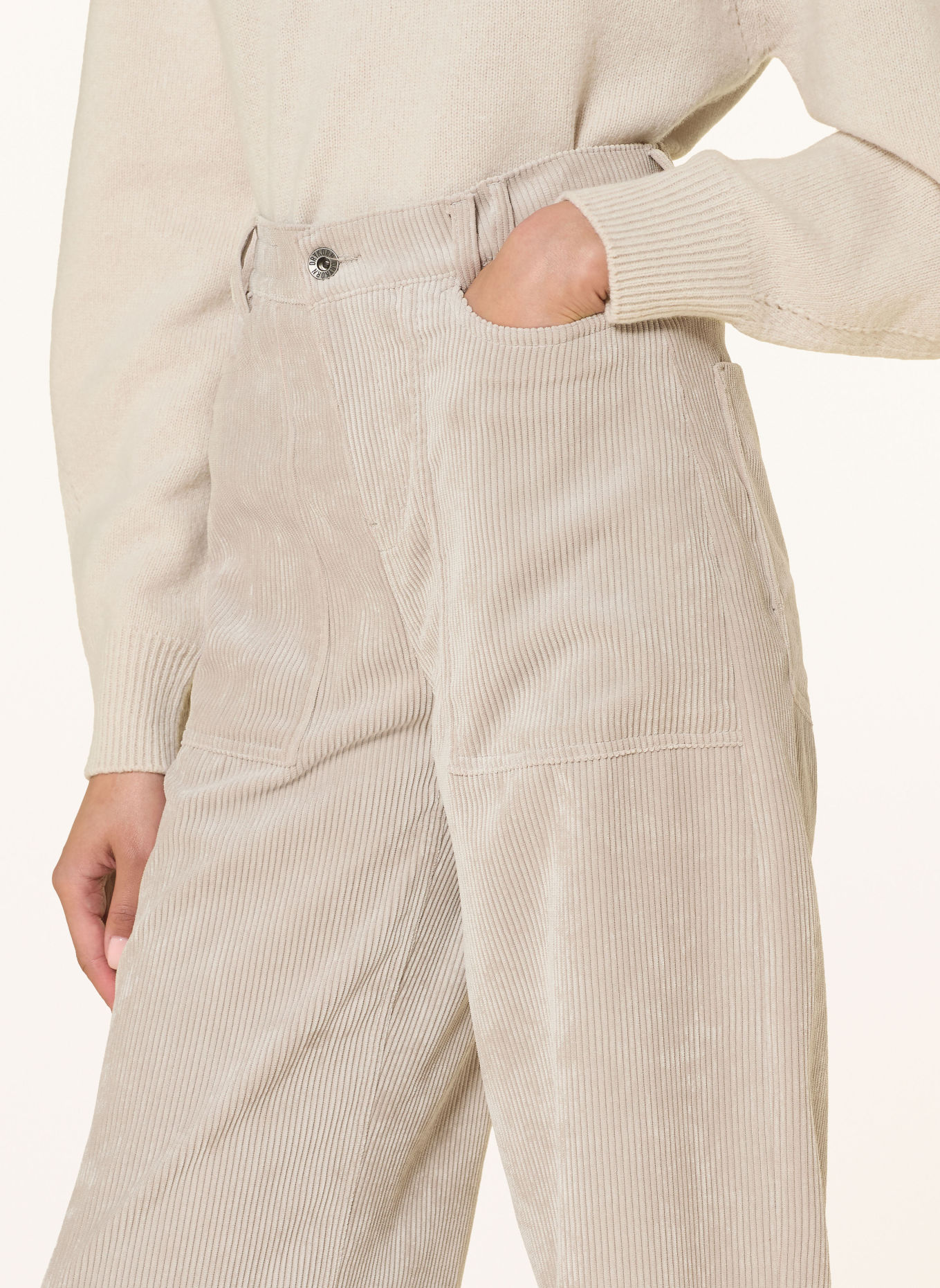 DRYKORN DERIVE 7/8-length corduroy pants: 1702 braun