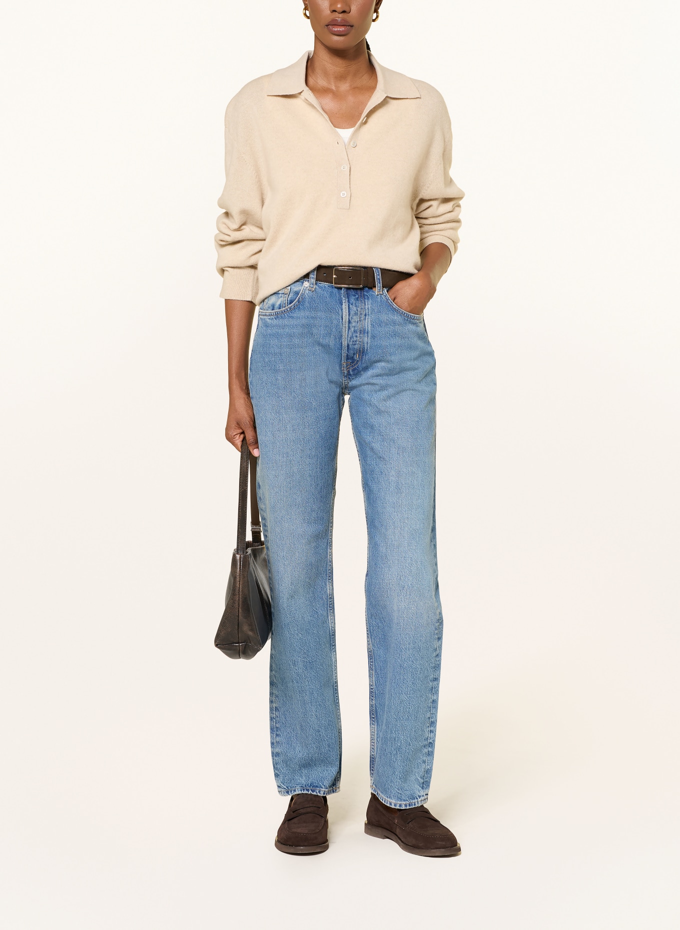 ARKET Straight Jeans: 015 Denim Blue Light