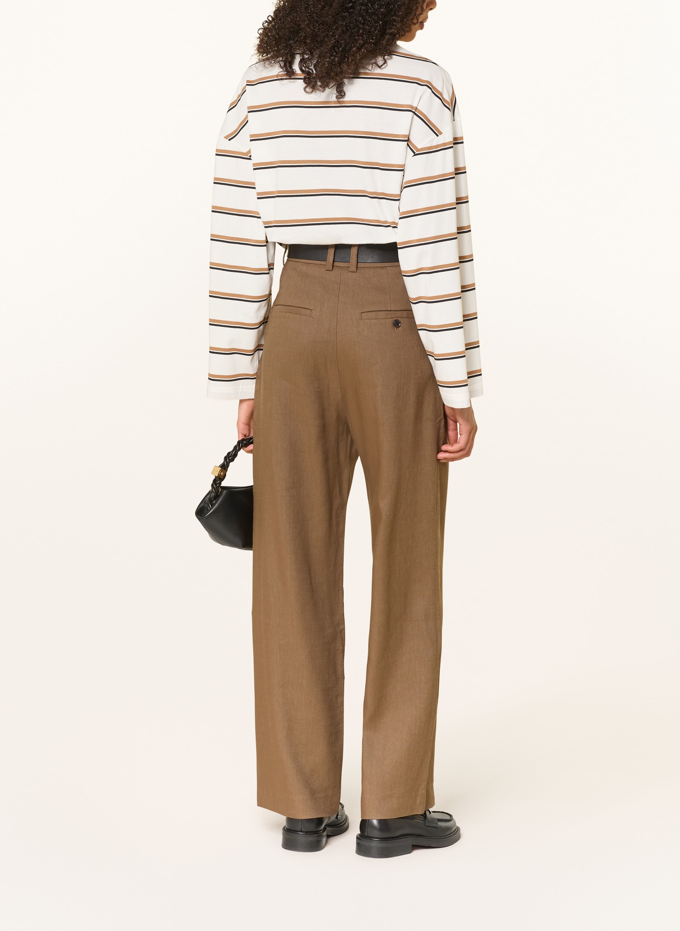 ARKET Longsleeve: WEISS / BRAUN / SCHWARZ