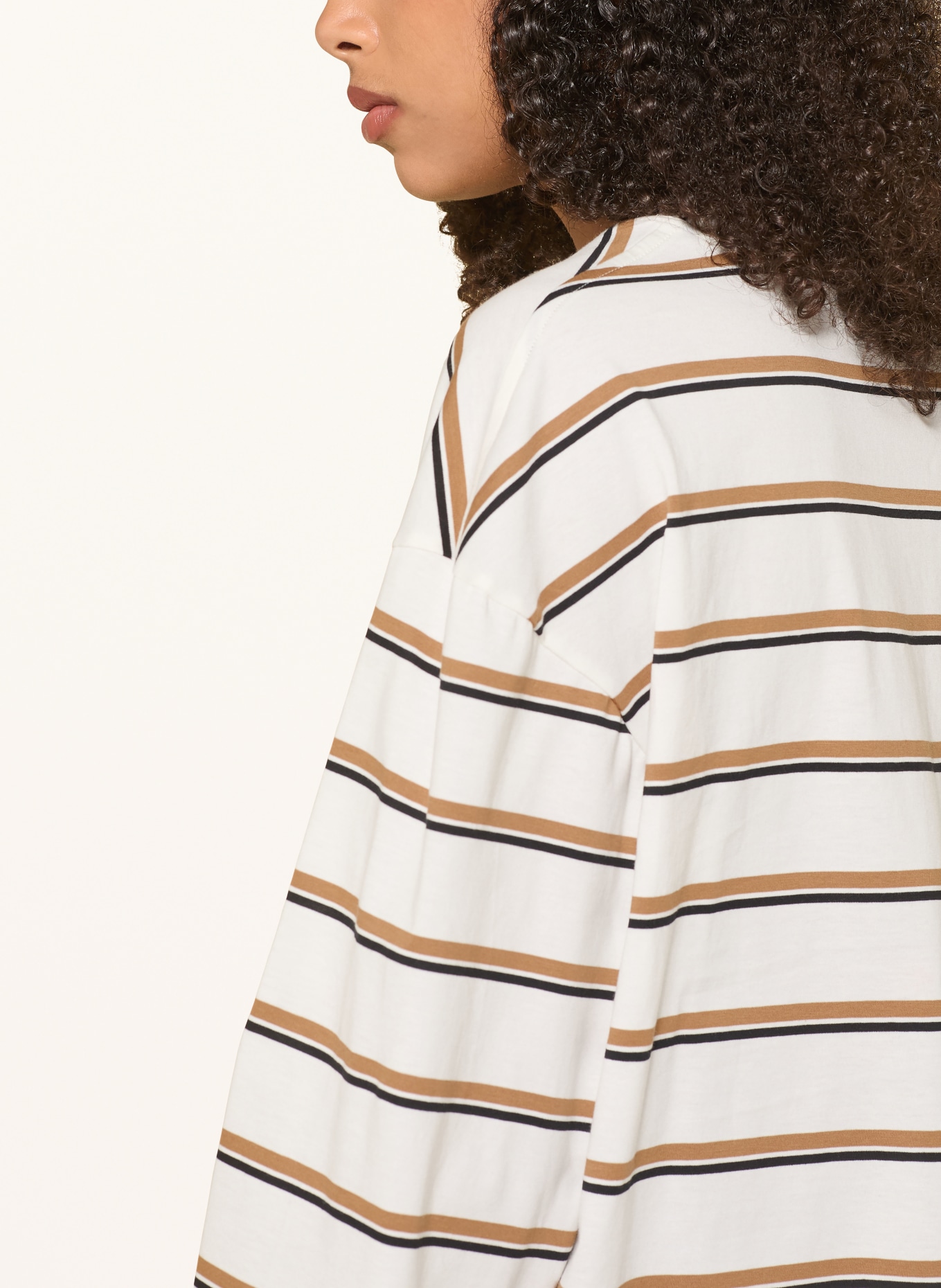 ARKET Longsleeve: WEISS / BRAUN / SCHWARZ