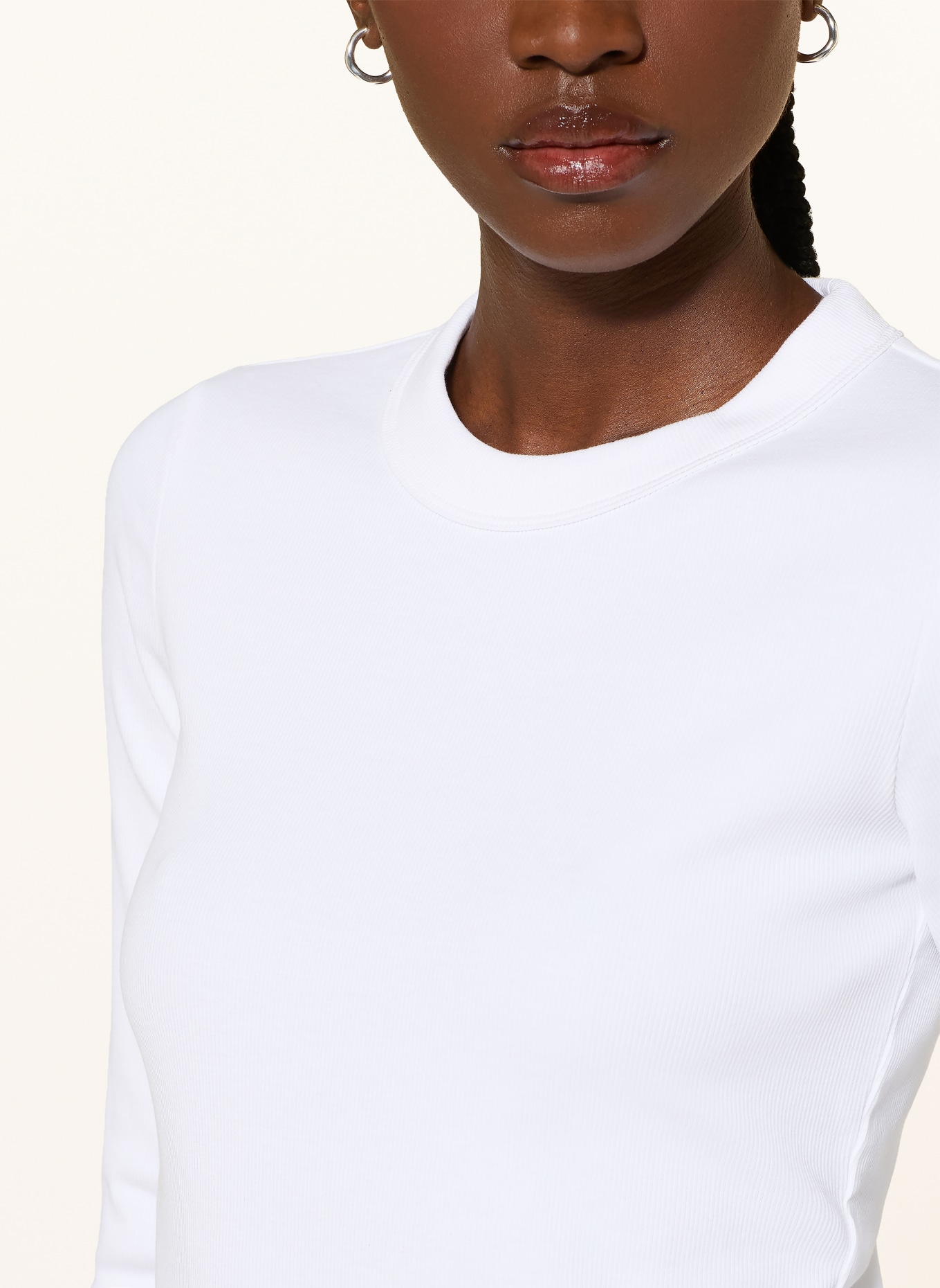 ARKET Shirt mit 3/4-Arm: WEISS