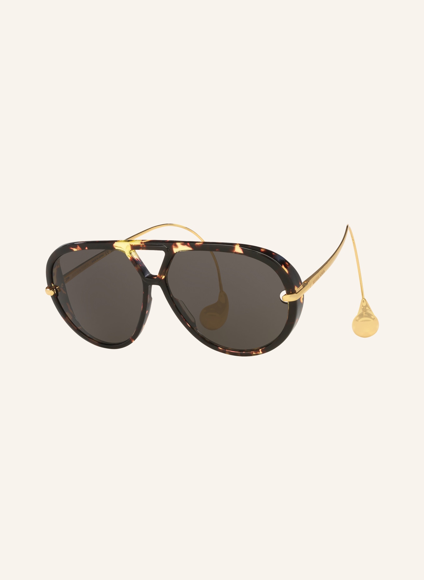 BOTTEGA VENETA Sonnenbrille 6J000442: HAVANA/ DUNKELGRAU