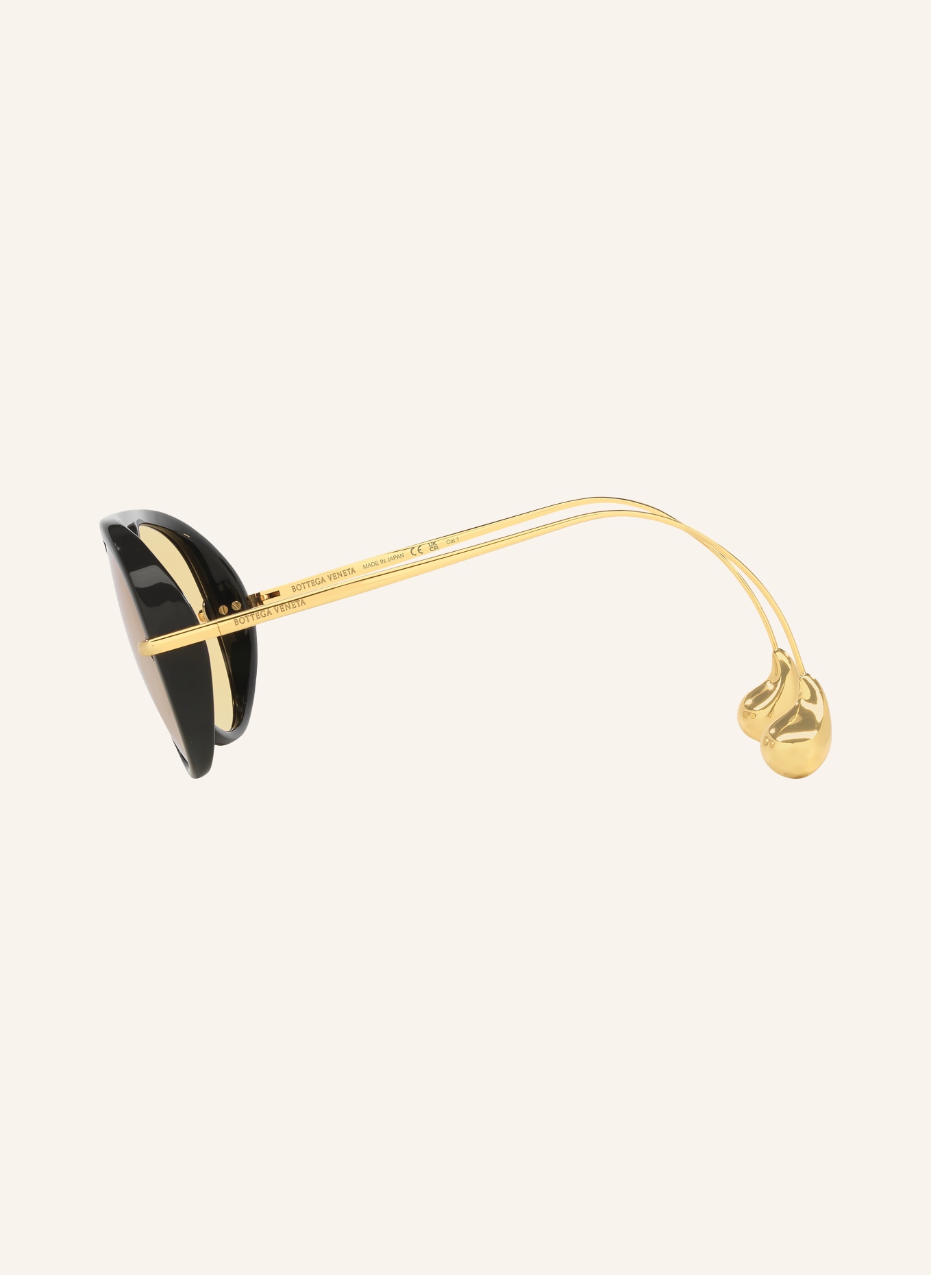 BOTTEGA VENETA Sonnenbrille 6J000442: SCHWARZ/ GELB