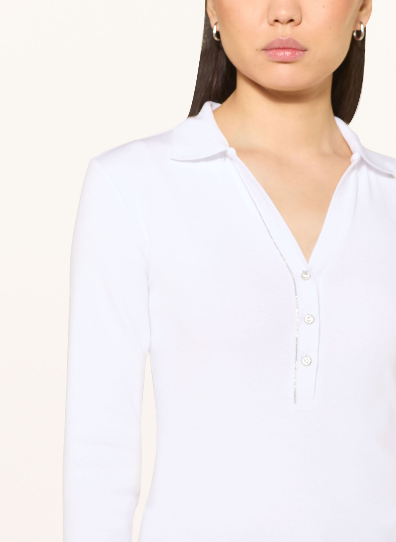 MARC AUREL Jersey-Poloshirt: WEISS