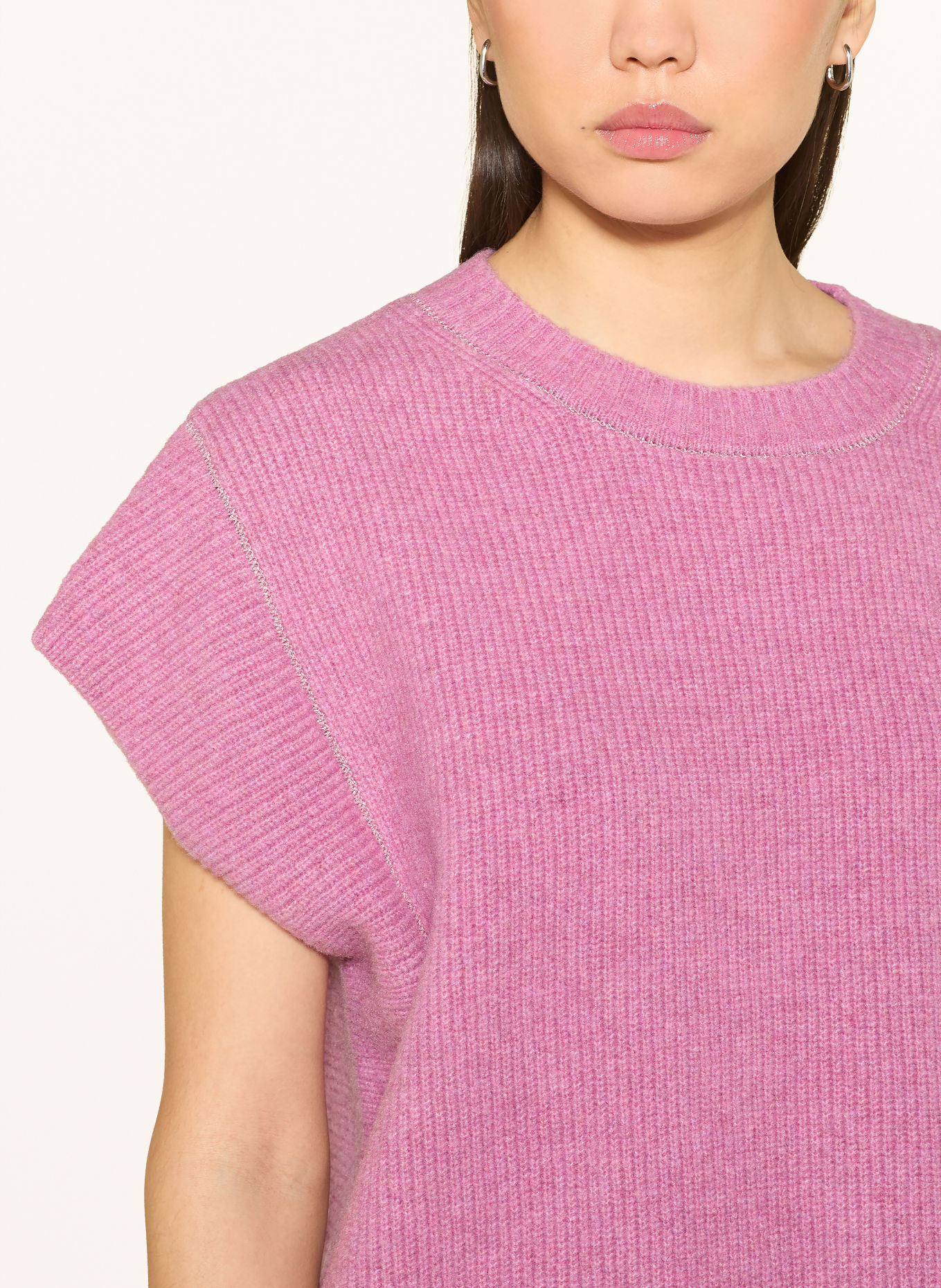 MARC AUREL Strickshirt mit Glitzergarn: ALTROSA
