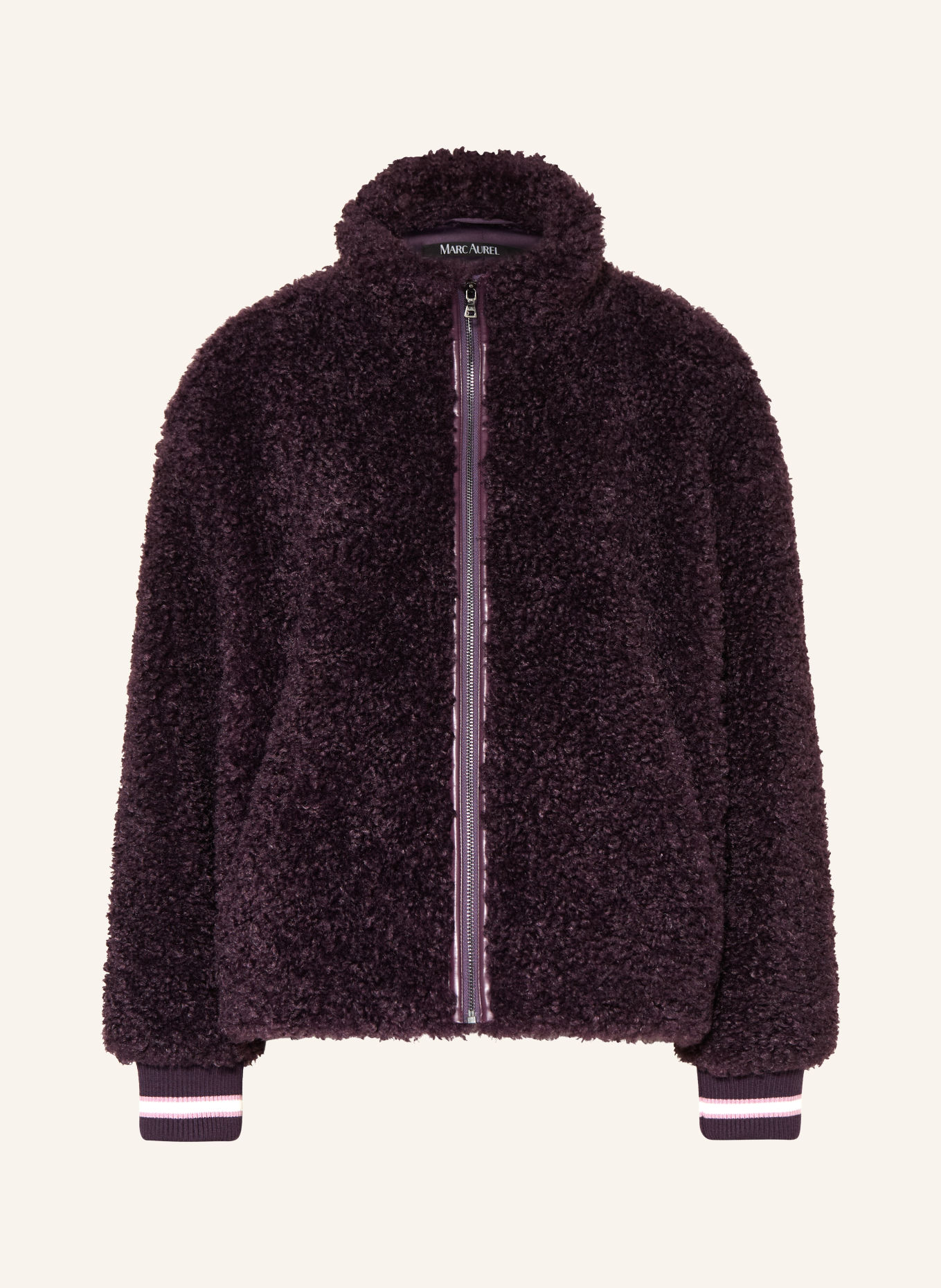 MARC AUREL Teddyfell-Jacke: DUNKELLILA