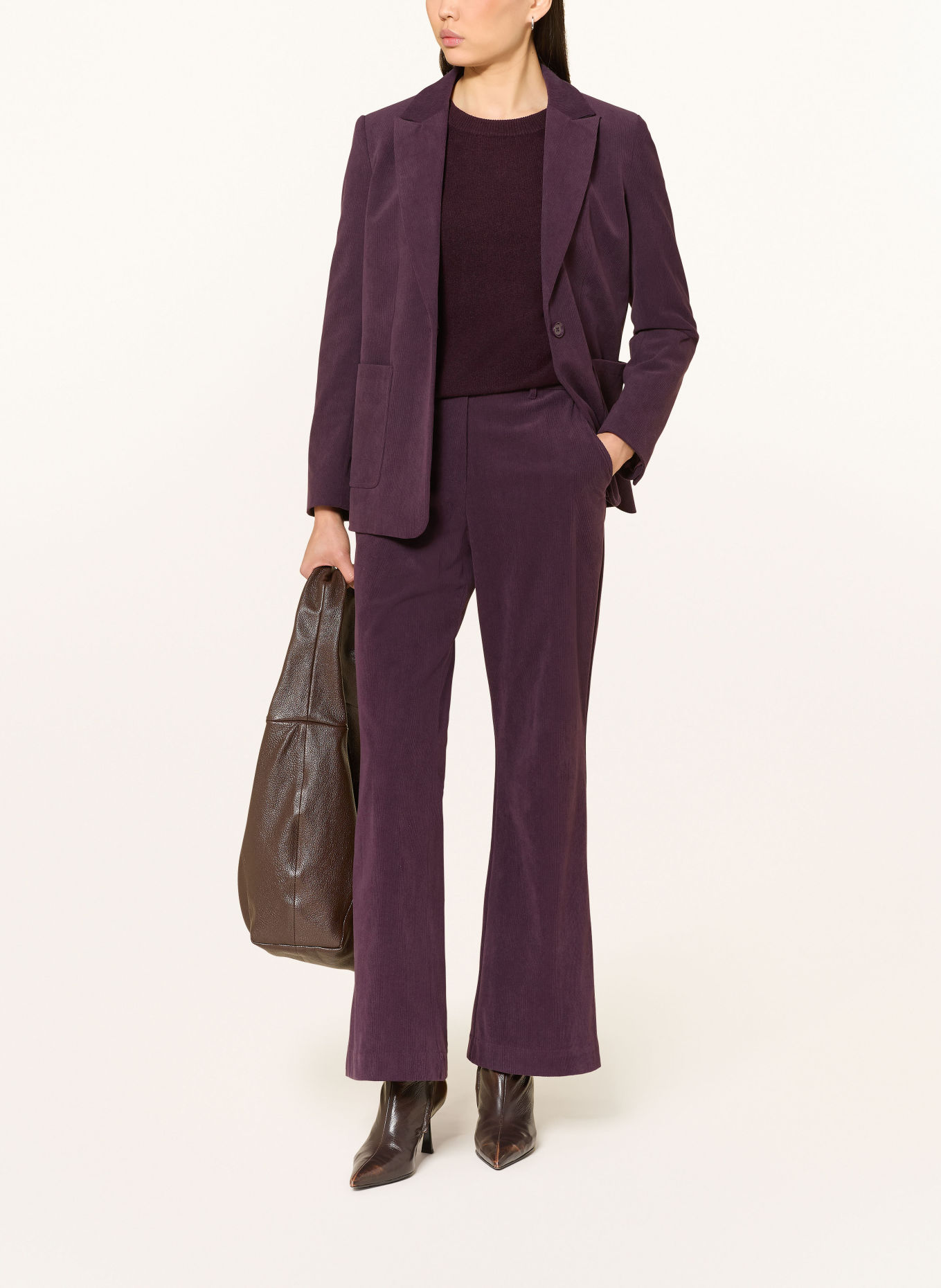 MARC AUREL corduroy pants: DARK PURPLE