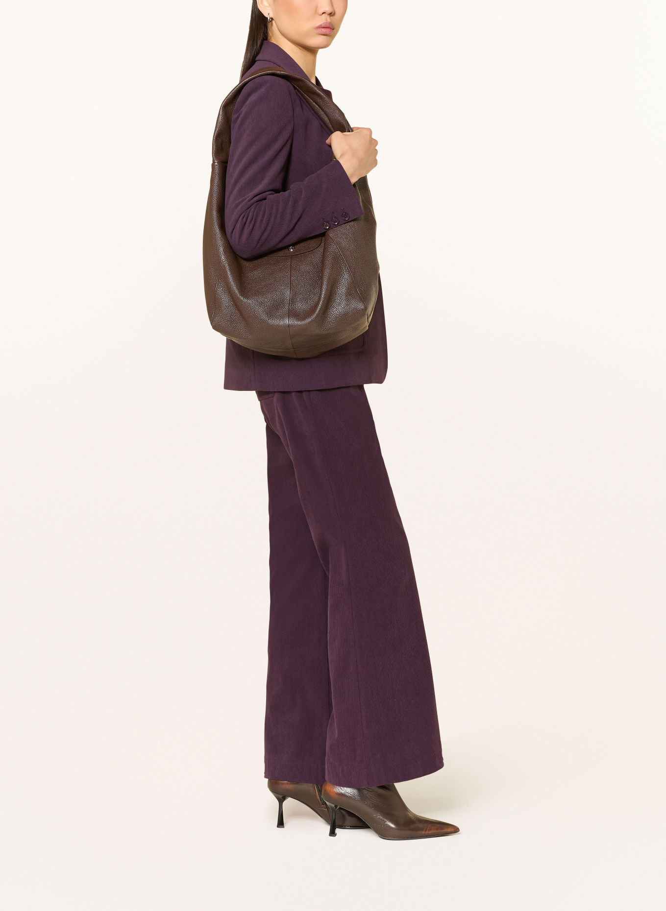 MARC AUREL corduroy pants: DARK PURPLE