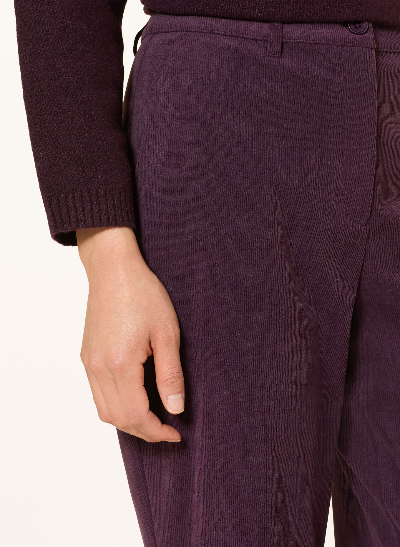 MARC AUREL corduroy pants: DARK PURPLE