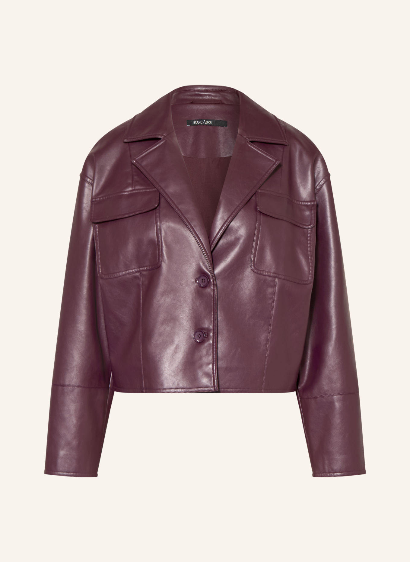 MARC AUREL Jacke in Lederoptik: DUNKELLILA