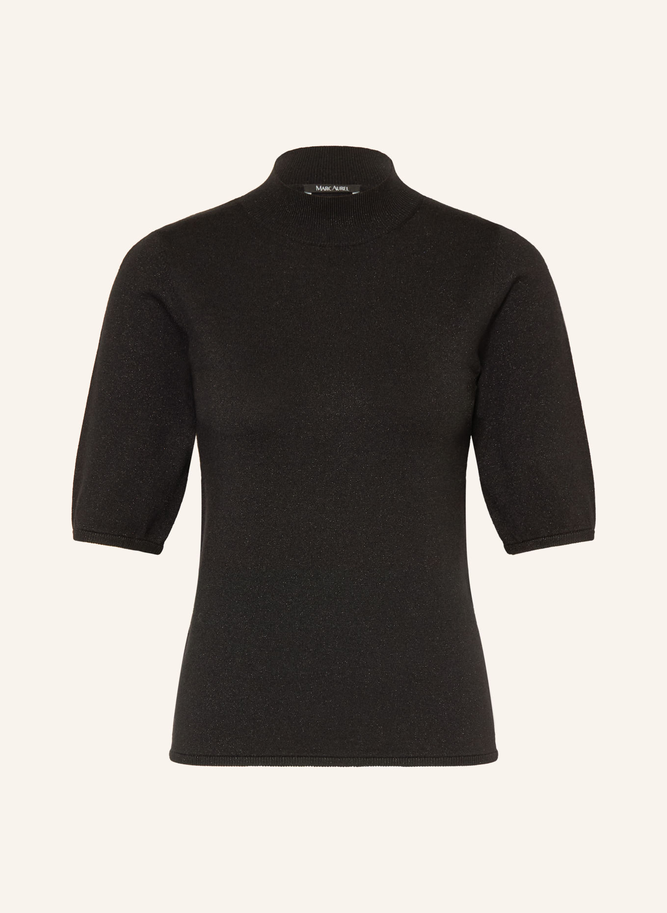 MARC AUREL Strickshirt mit Glitzergarn: SCHWARZ