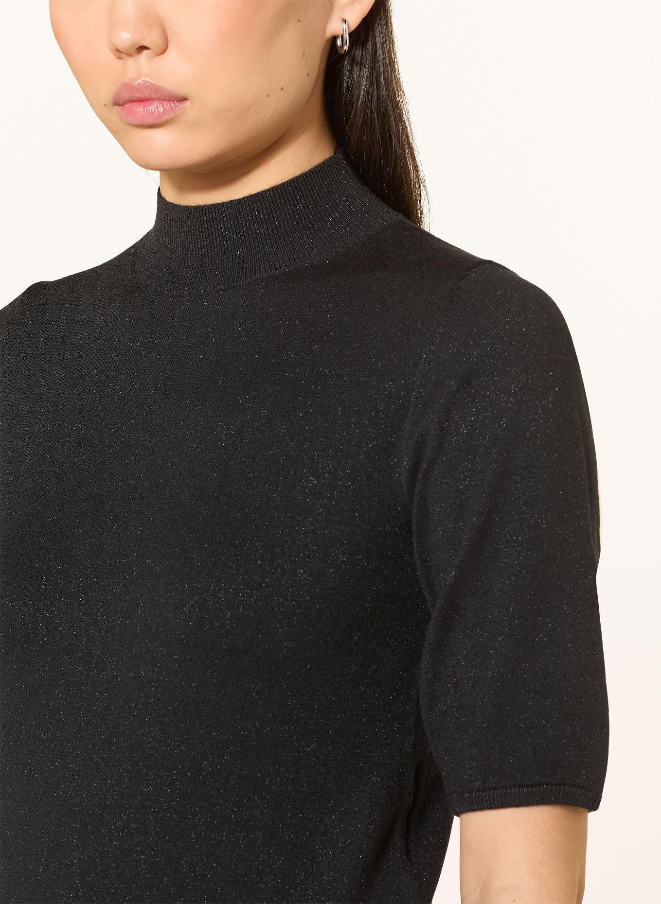 MARC AUREL Strickshirt mit Glitzergarn: SCHWARZ